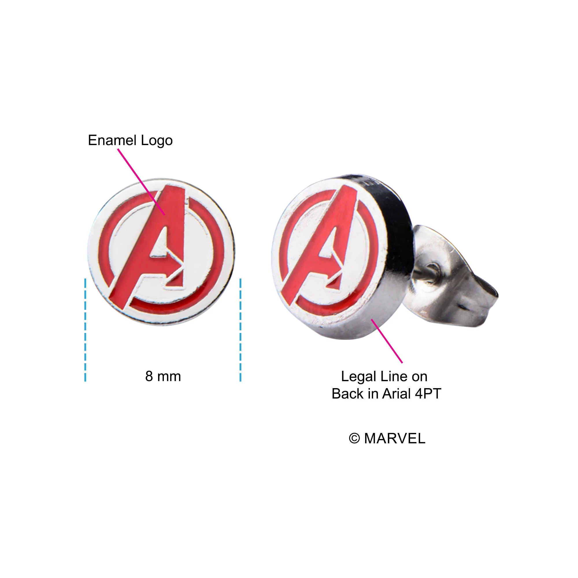 Marvel The Avengers Earrings Set (3 pair) - Image 6