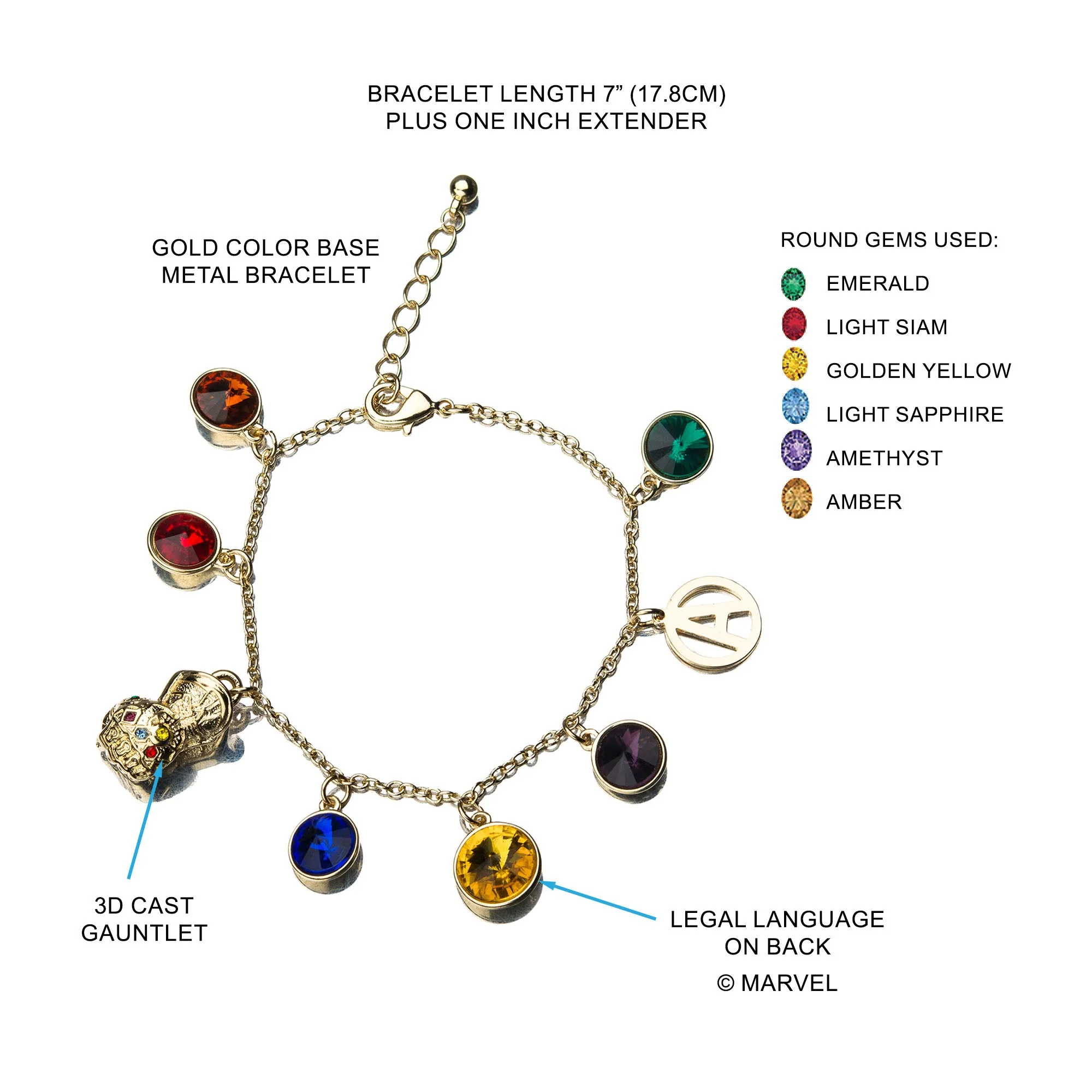 Marvel Avengers Endgame Charm Bracelet - Image 3