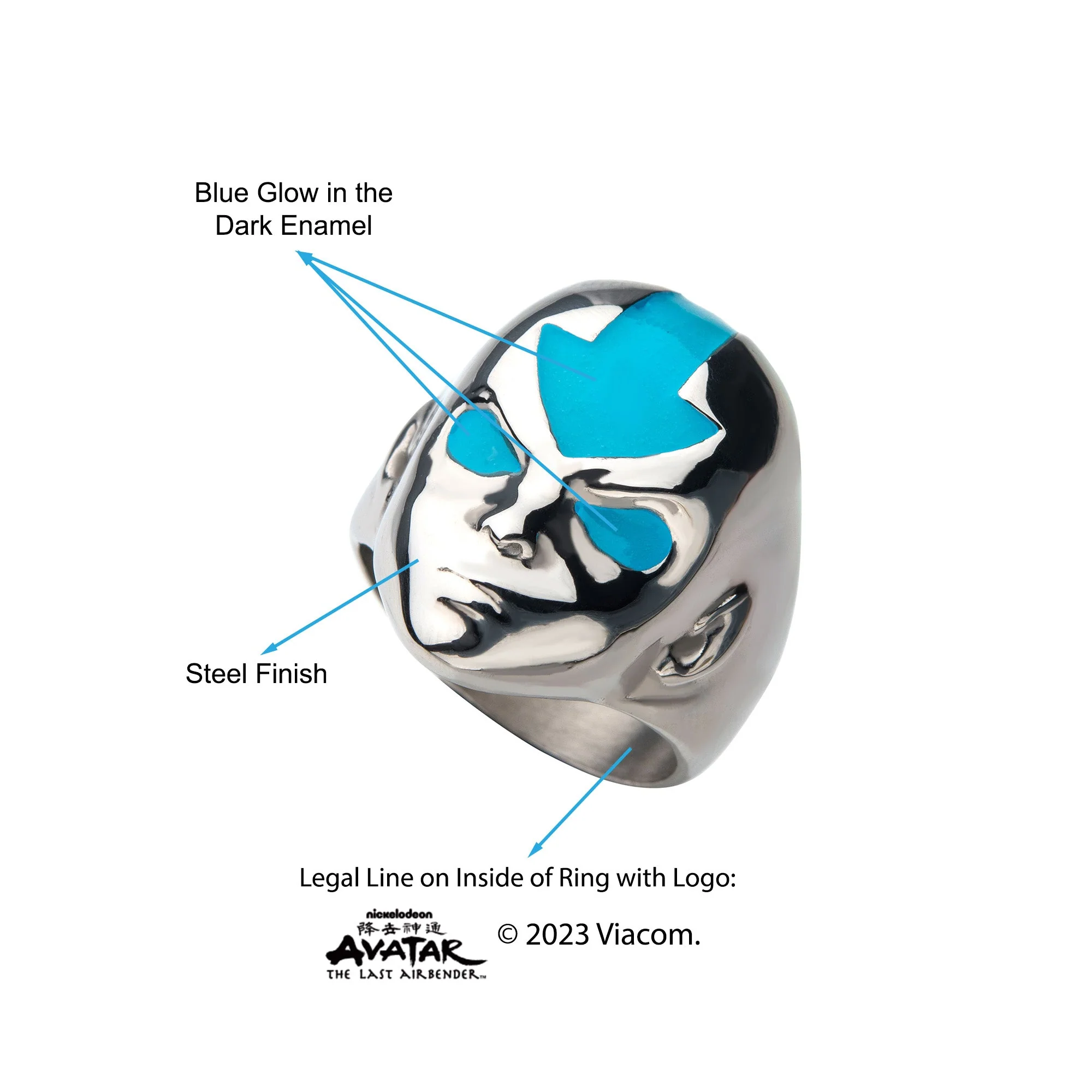 Avatar: The Last Airbender Aang Steel Ring - Image 3