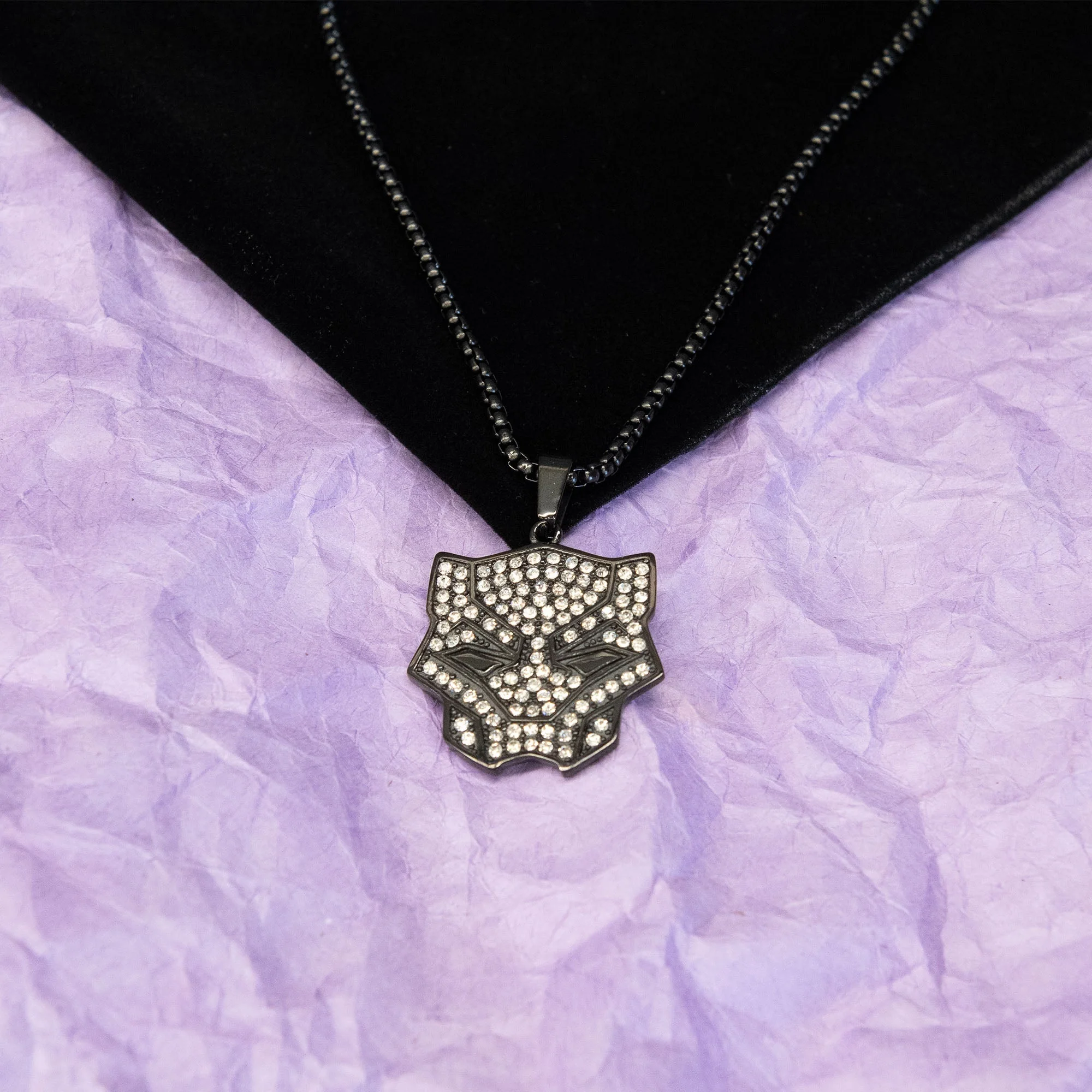 Black Panther White Gem Necklace - Image 3