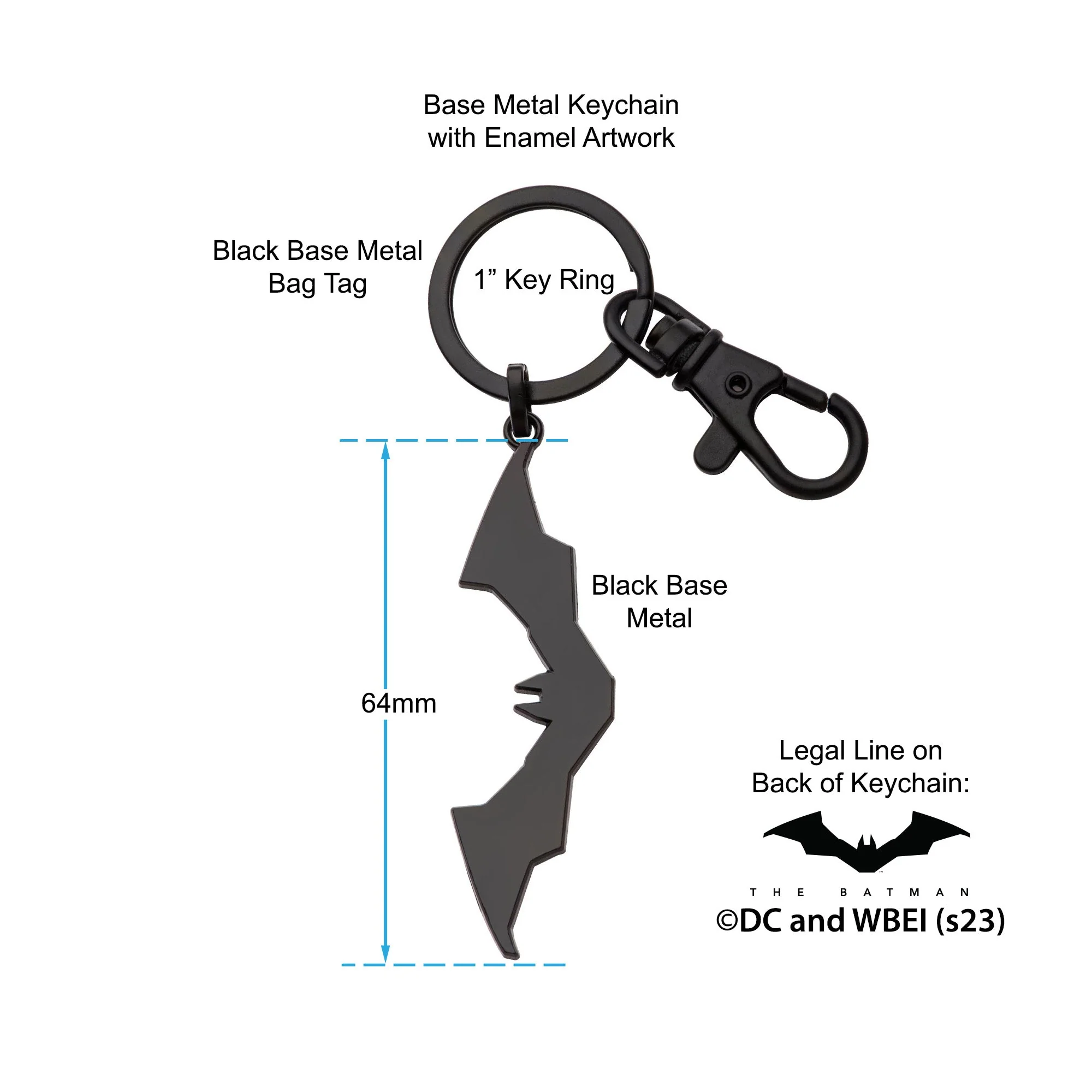 DC Comics Warner Brothers The Batman Batarang Keychain - Image 4