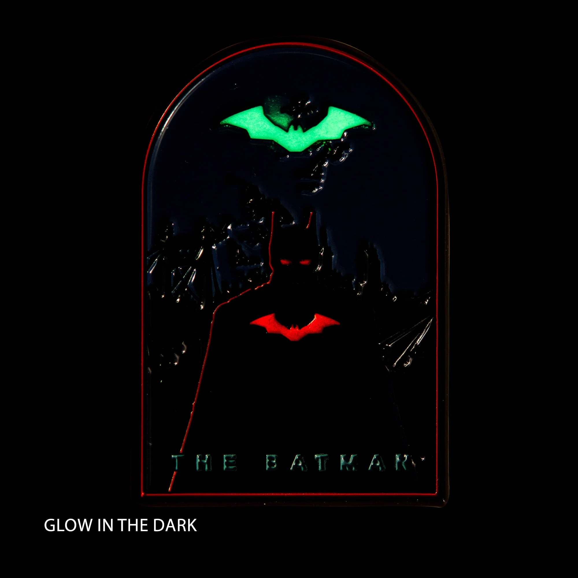 DC Comics The Batman Silhouette Glow-in-the-Dark Enamel Pin - Image 6
