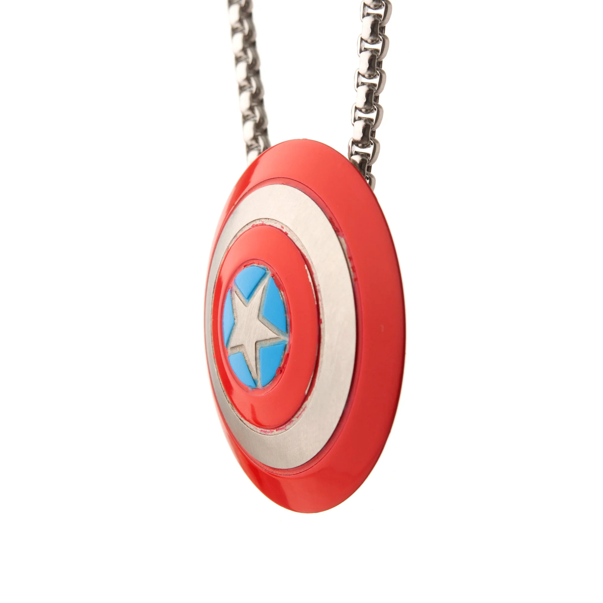 Marvel Captain America Spinning Shield Pendant Necklace - Image 5