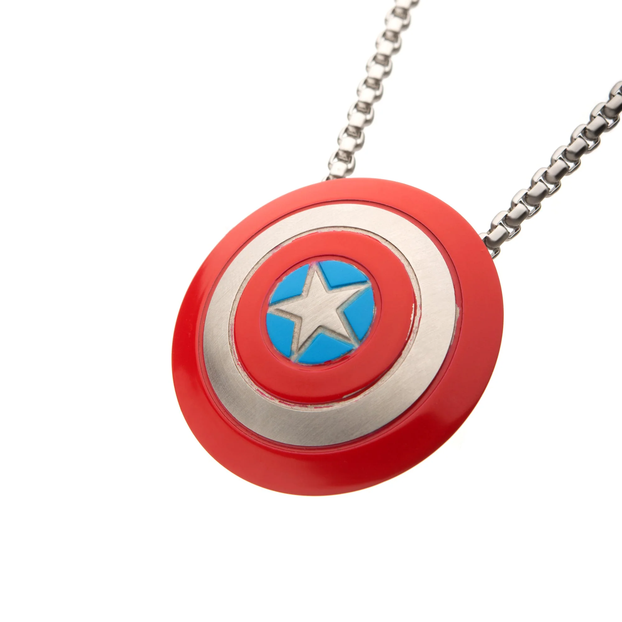 Marvel Captain America Spinning Shield Pendant Necklace - Image 6