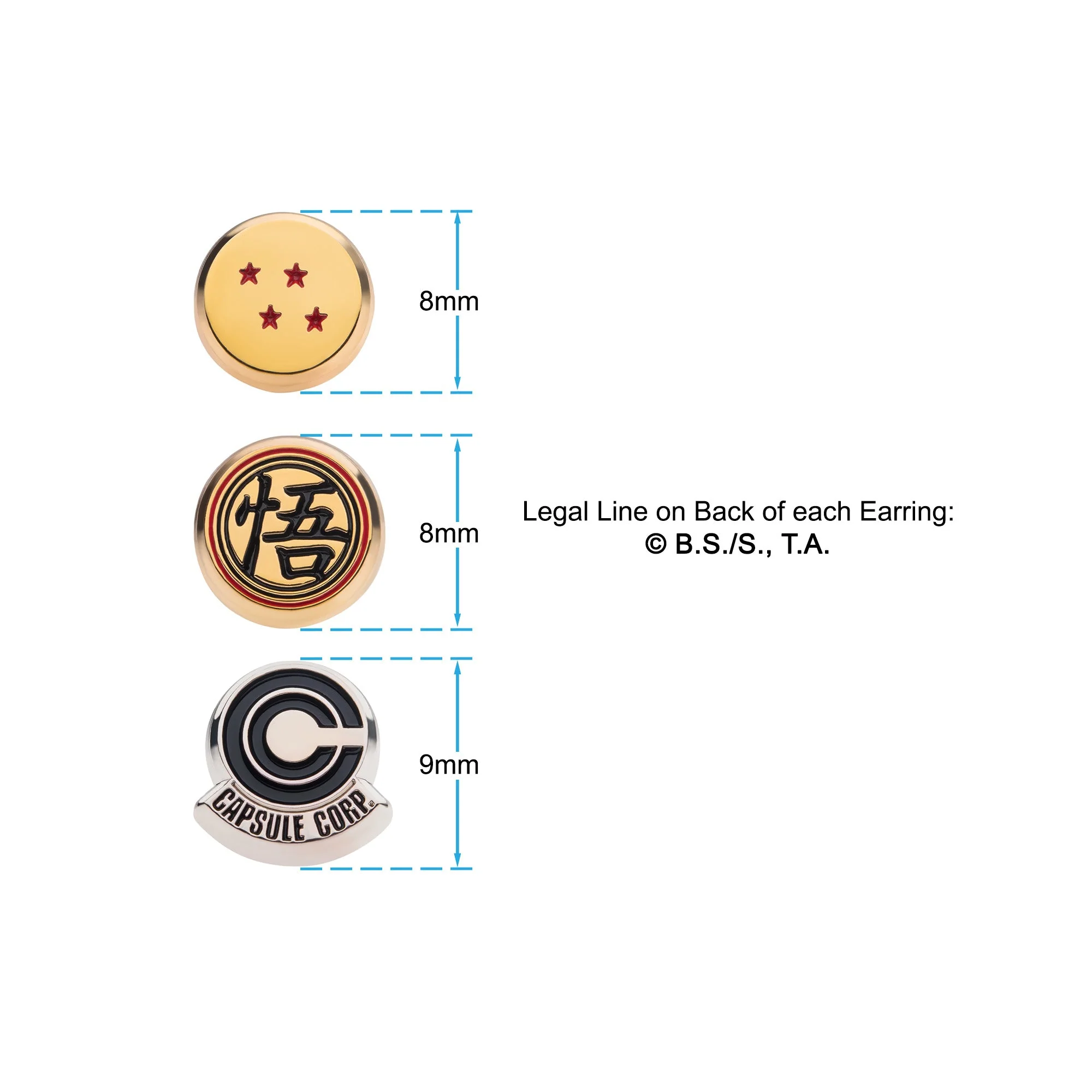 Dragon Ball Z 3 Pairs Earrings Set - Image 4