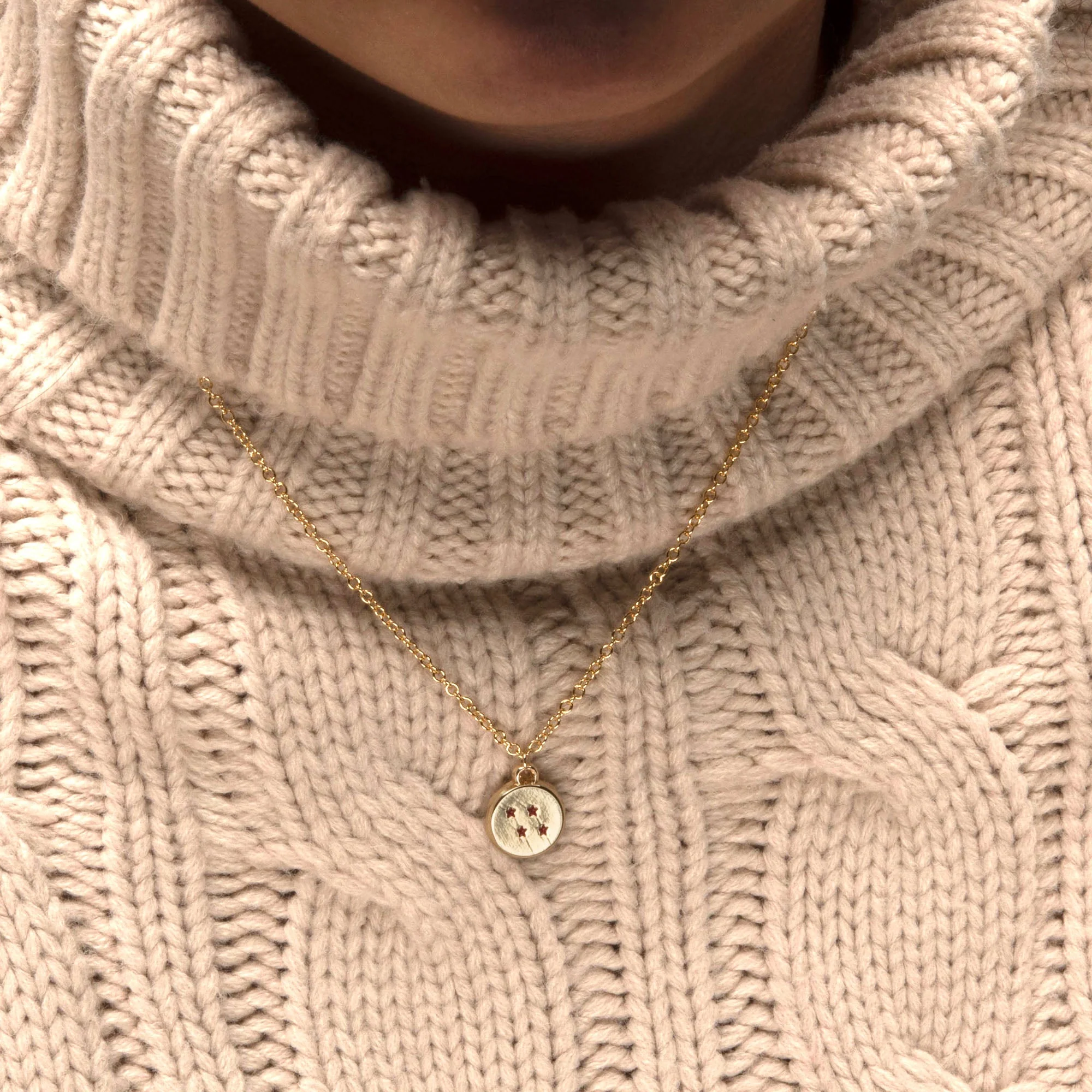 Dragon Ball Z Gold Plated 4 Star Pendant Necklace - Image 3