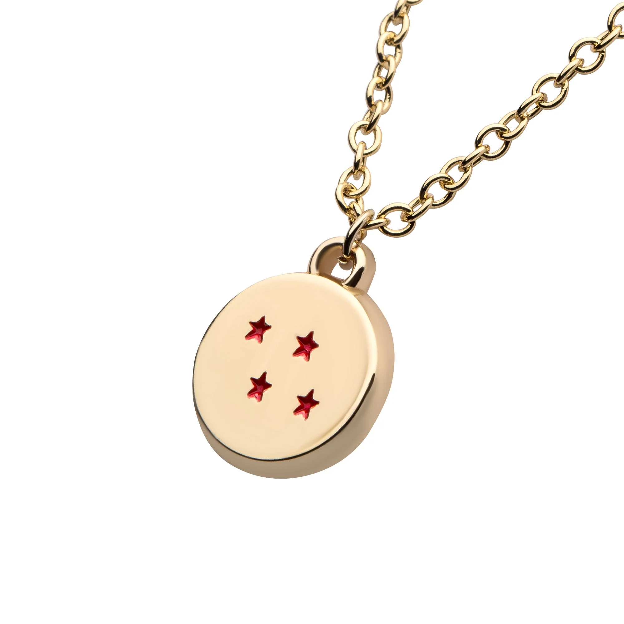 Dragon Ball Z Gold Plated 4 Star Pendant Necklace - Image 4