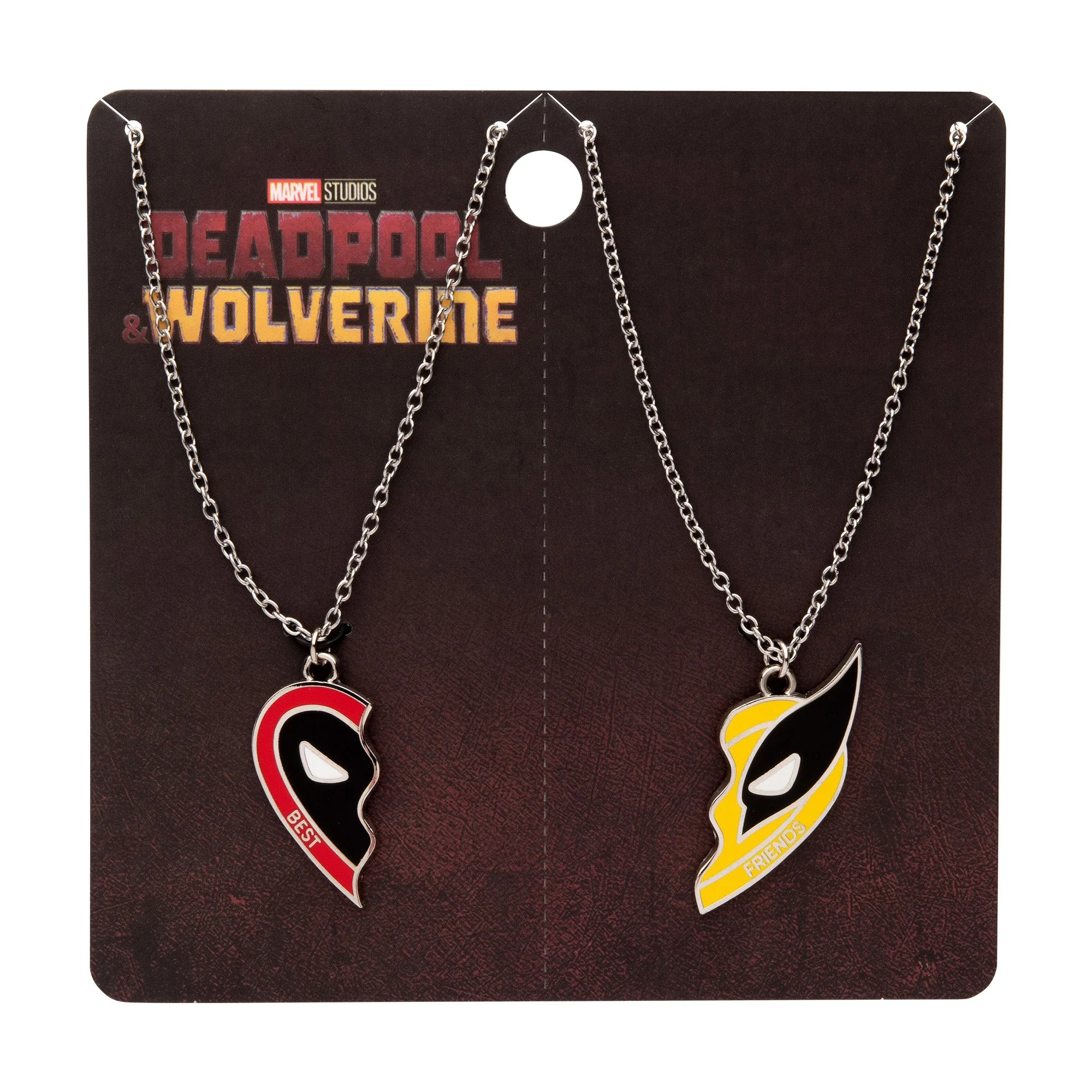 Deadpool and Wolverine Best Friends Heart Necklace Set - Image 2