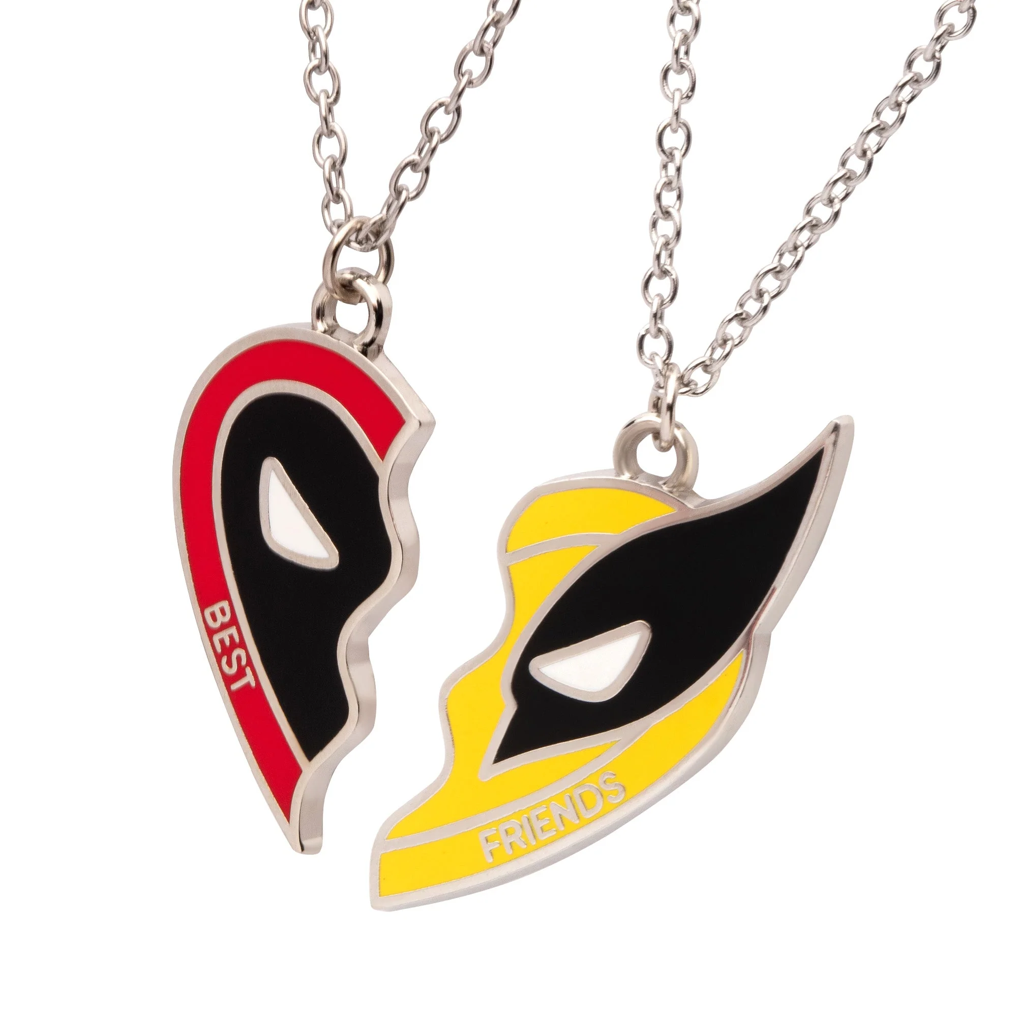 Deadpool and Wolverine Best Friends Heart Necklace Set - Image 4