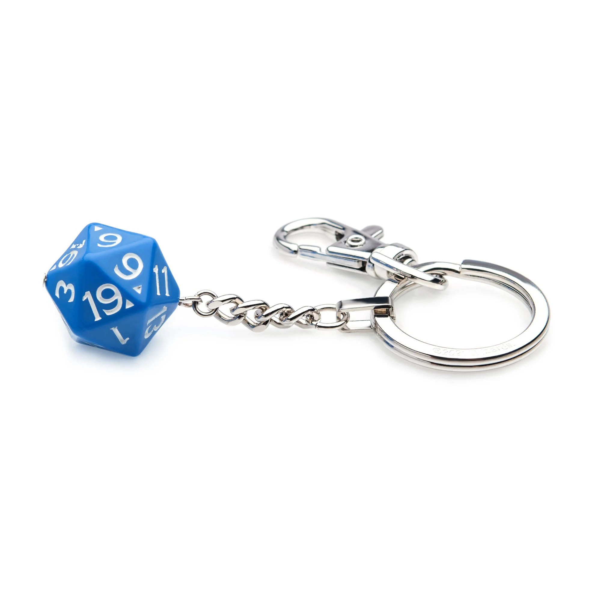 Dungeons & Dragons Stainless Steel Blue Dice Keychain - Image 4