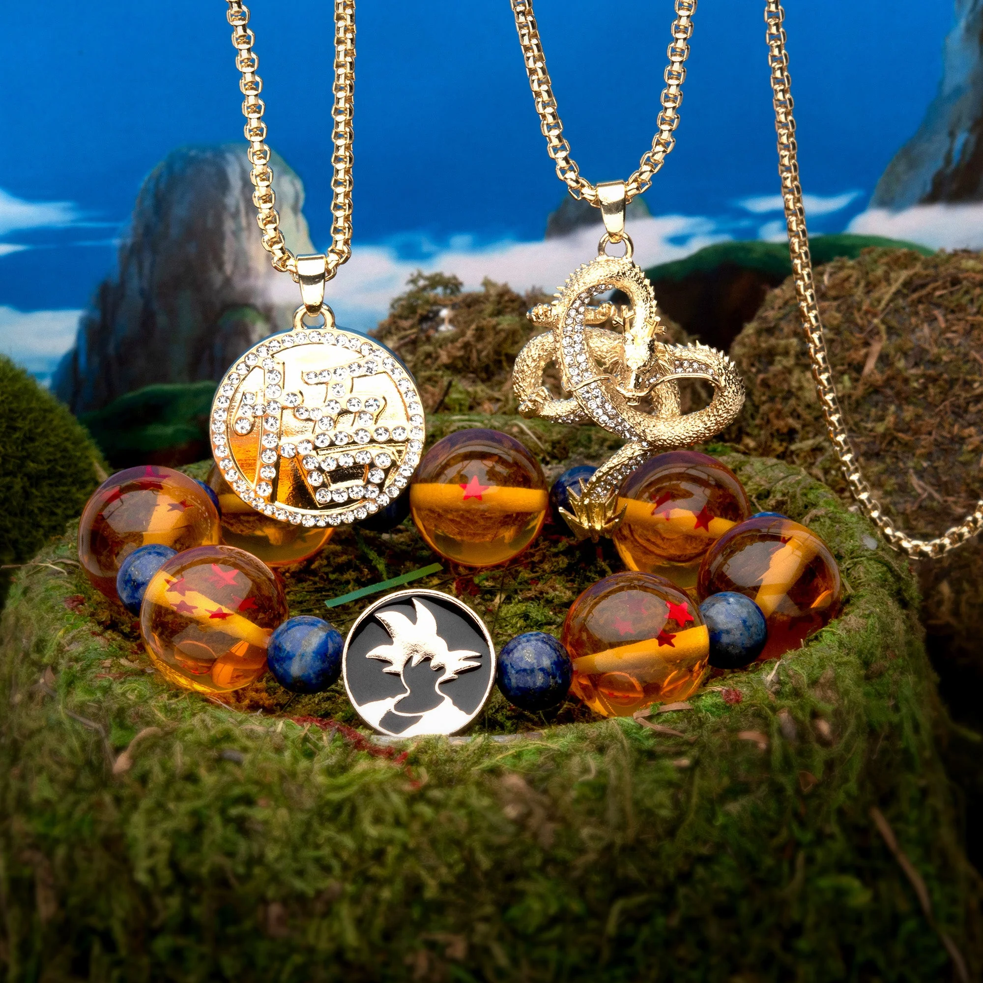 Dragon Ball Z 2 Necklace and 1 Bracelet Set - Image 4