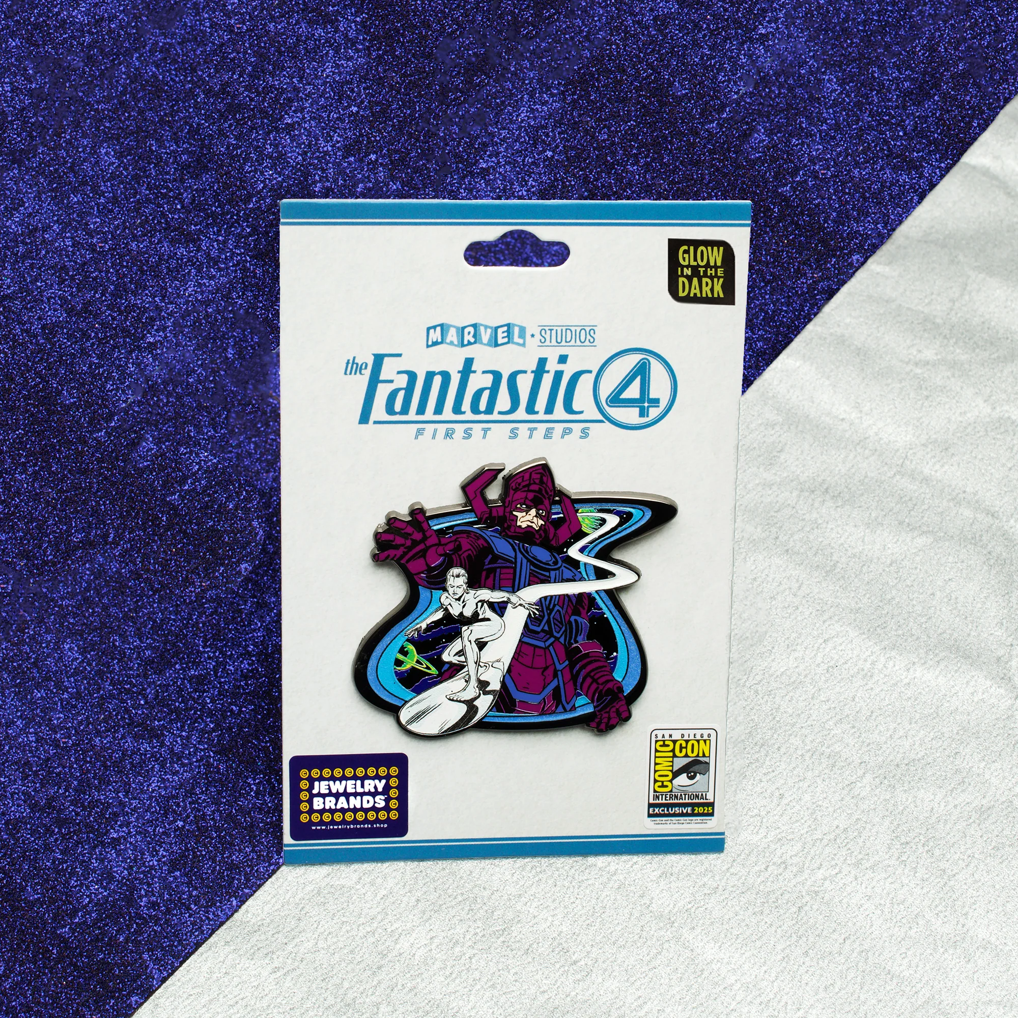 Fantastic Four Galactus and Silver Surfer with Glow Enamel Pin - Image 7