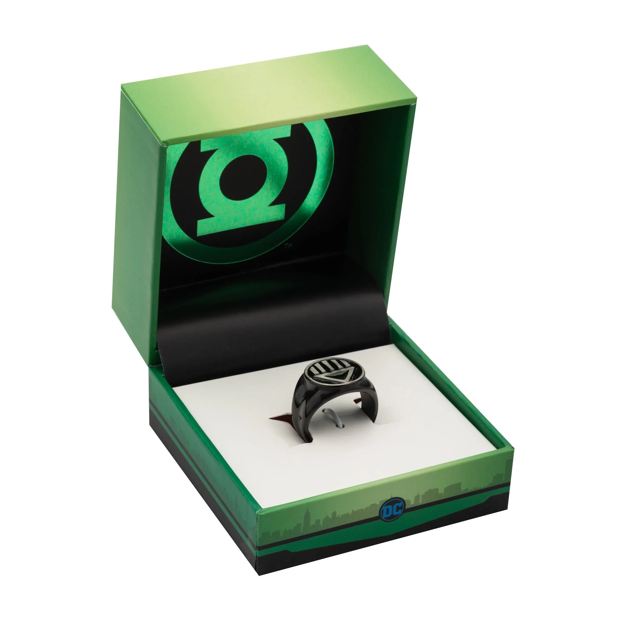 DC Comics Green Lantern "Death" Symbol Stainless Steel Ring - Image 2