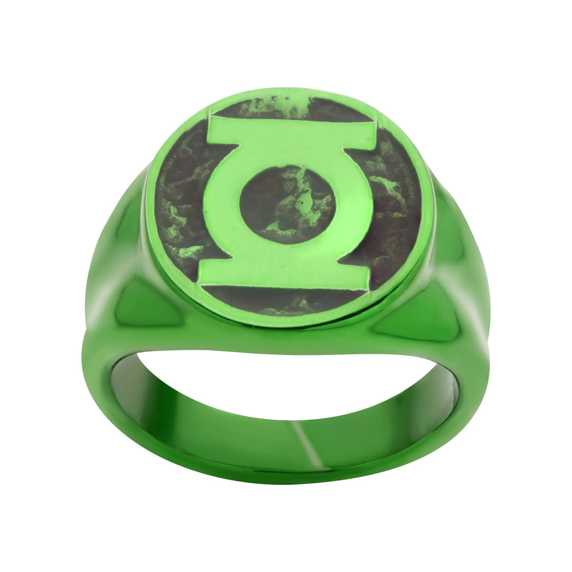 DC Comics Green Lantern "Will Power" Symbol Stainless Steel Ring - Image 3