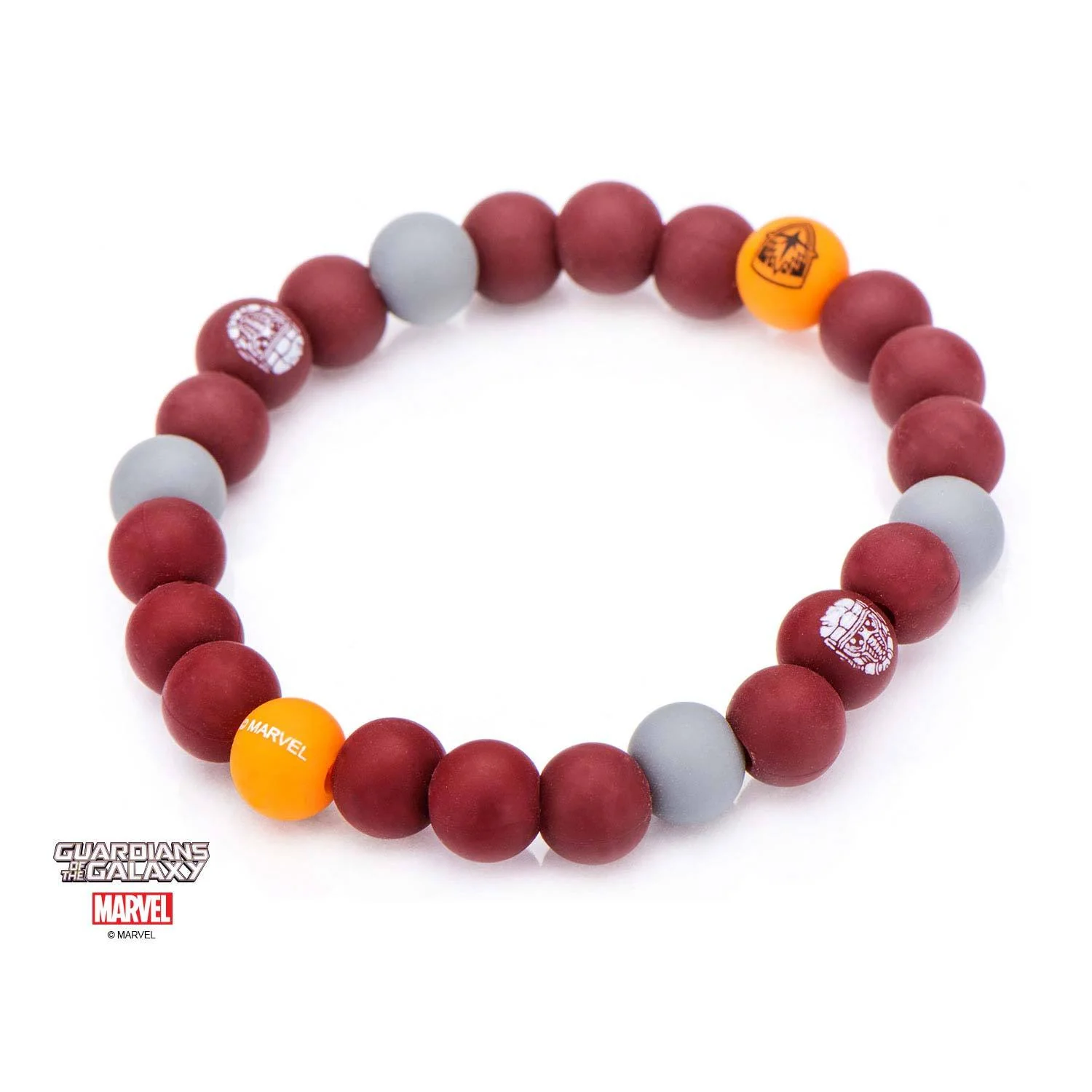 Marvel Guardians of the Galaxy Logo Silicone Beads Bracelet - Image 5