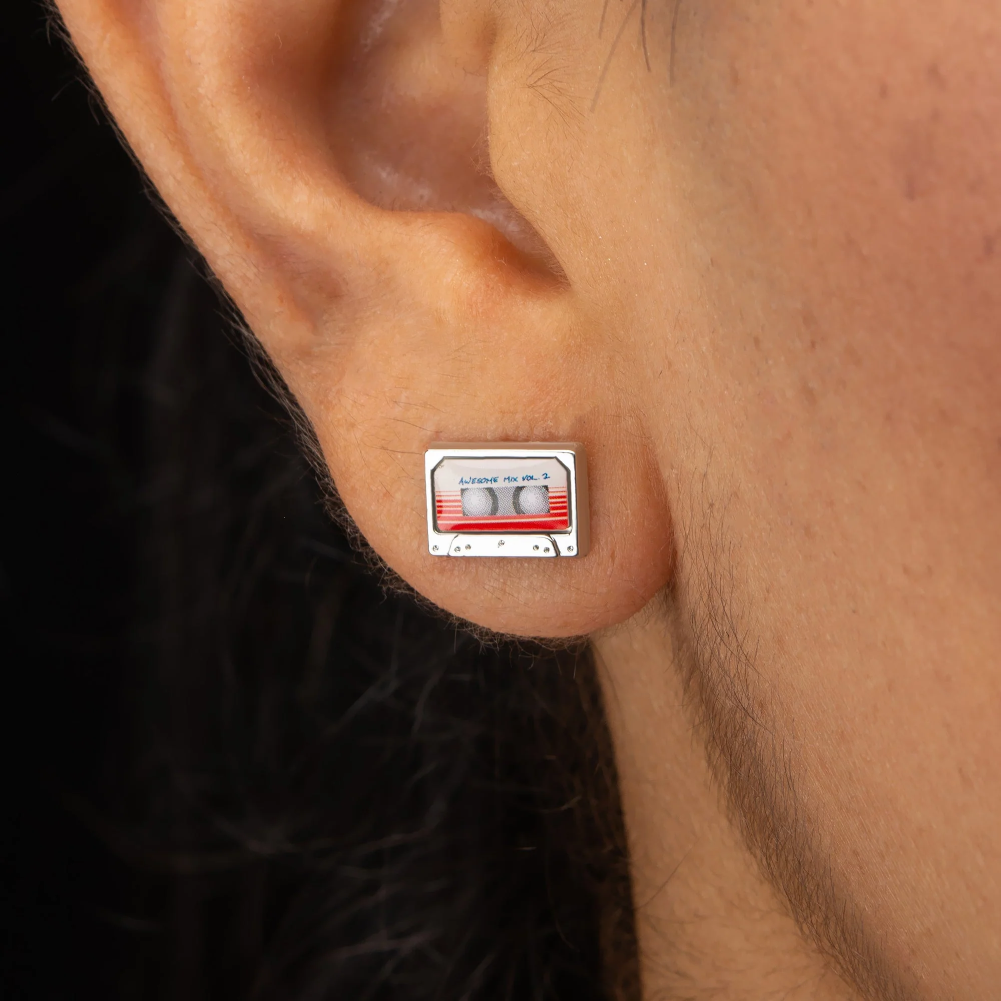 Marvel Guardians of Galaxy Awesome Mix Vol. 2 Tape Stud Earrings - Image 6