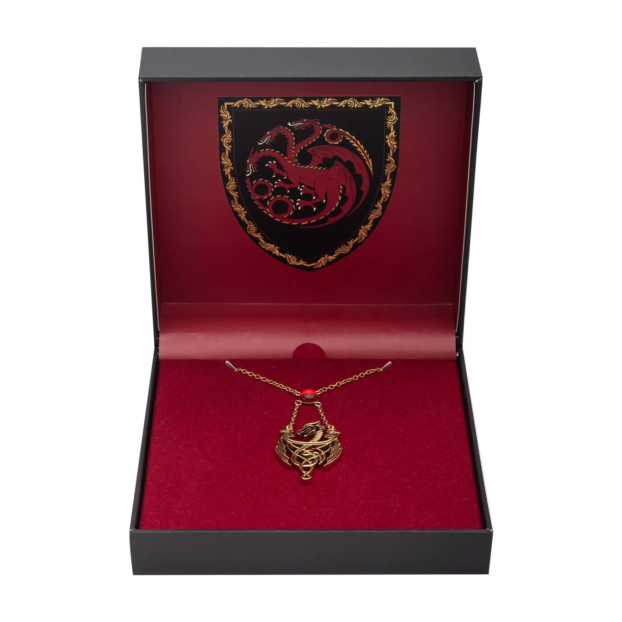 Game Of Thrones: House Of The Dragon 3 Dragon Pendant With Gem Necklace - Image 2