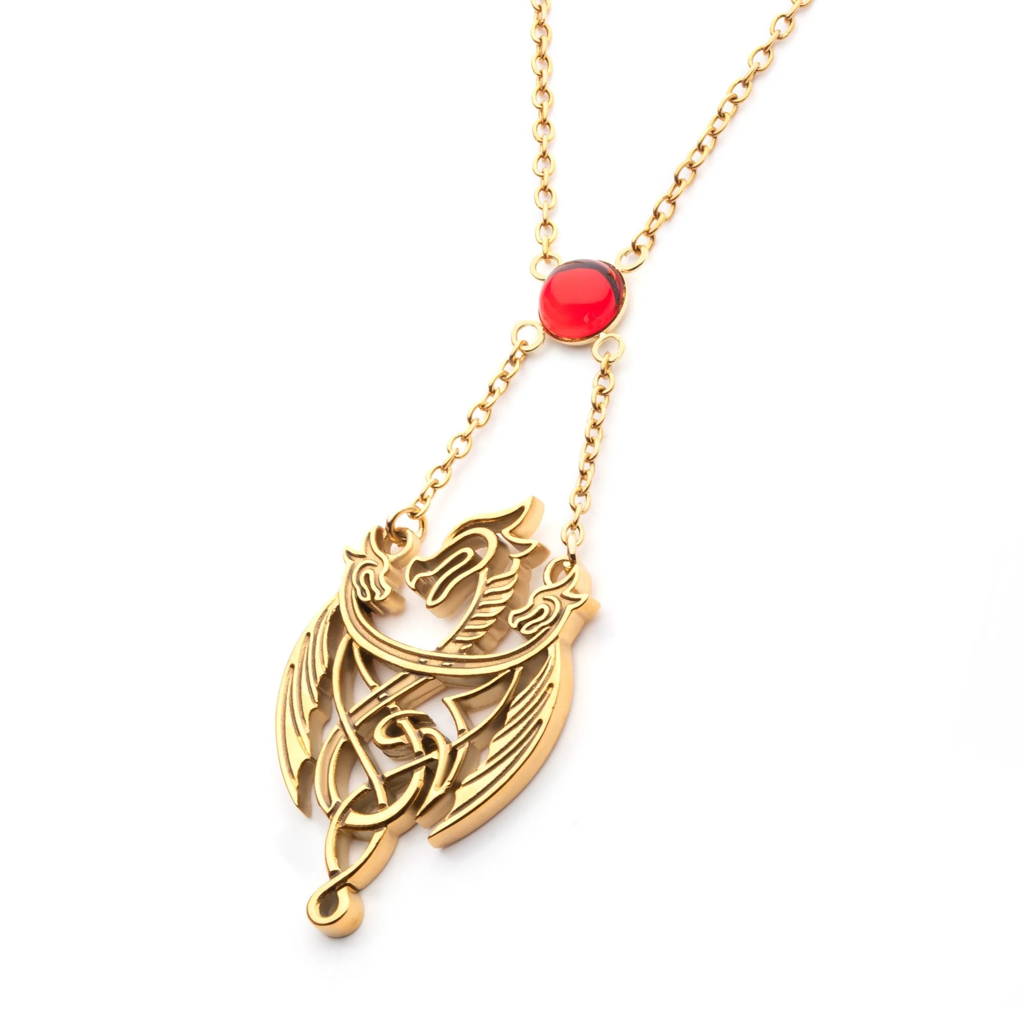 Game Of Thrones: House Of The Dragon 3 Dragon Pendant With Gem Necklace - Image 3