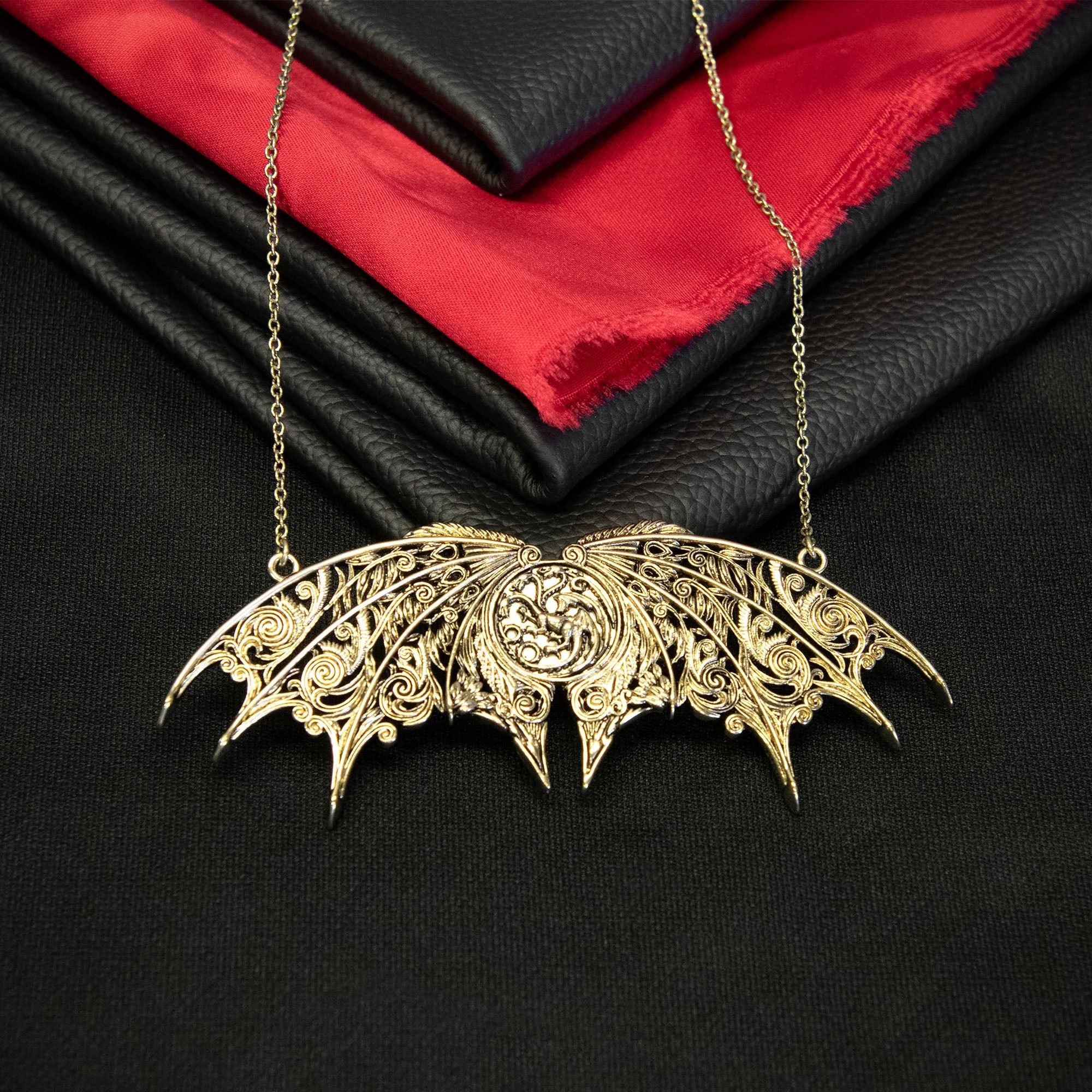 Game Of Thrones: House Of The Dragon Targaryen Plate Double Hung Necklace - Image 5