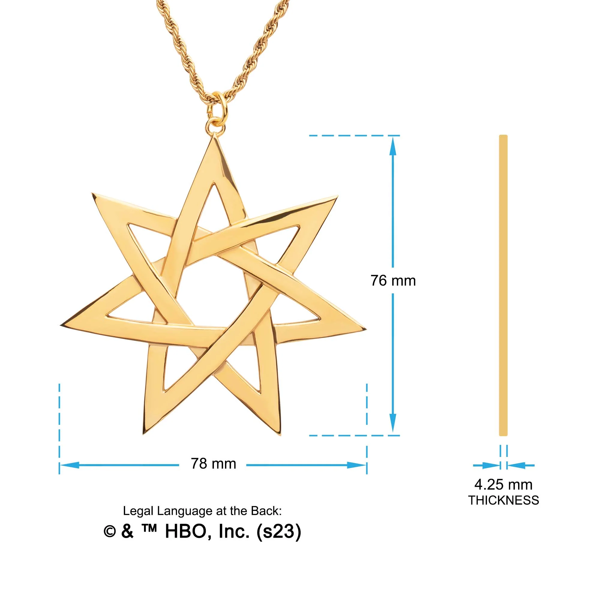 Game of Thrones: House of the Dragon Alicent 7 Pointed Star Pendant Necklace - Image 4