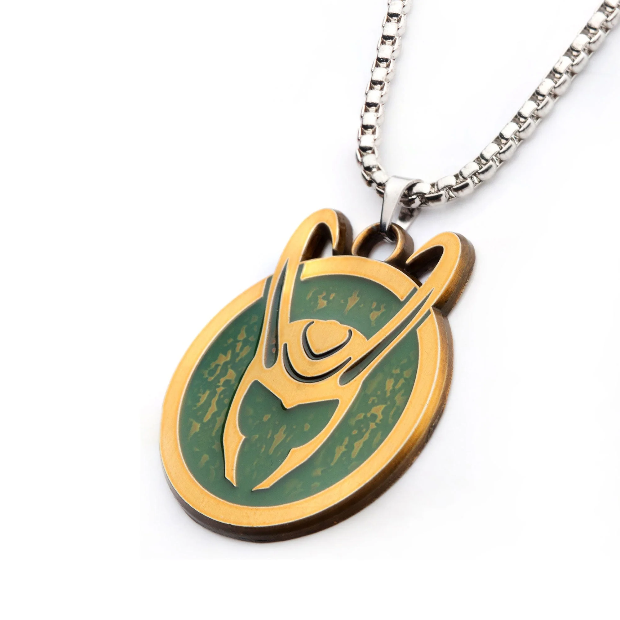 Marvel LOKI Helmet Medallion Symbol Necklace - Image 3