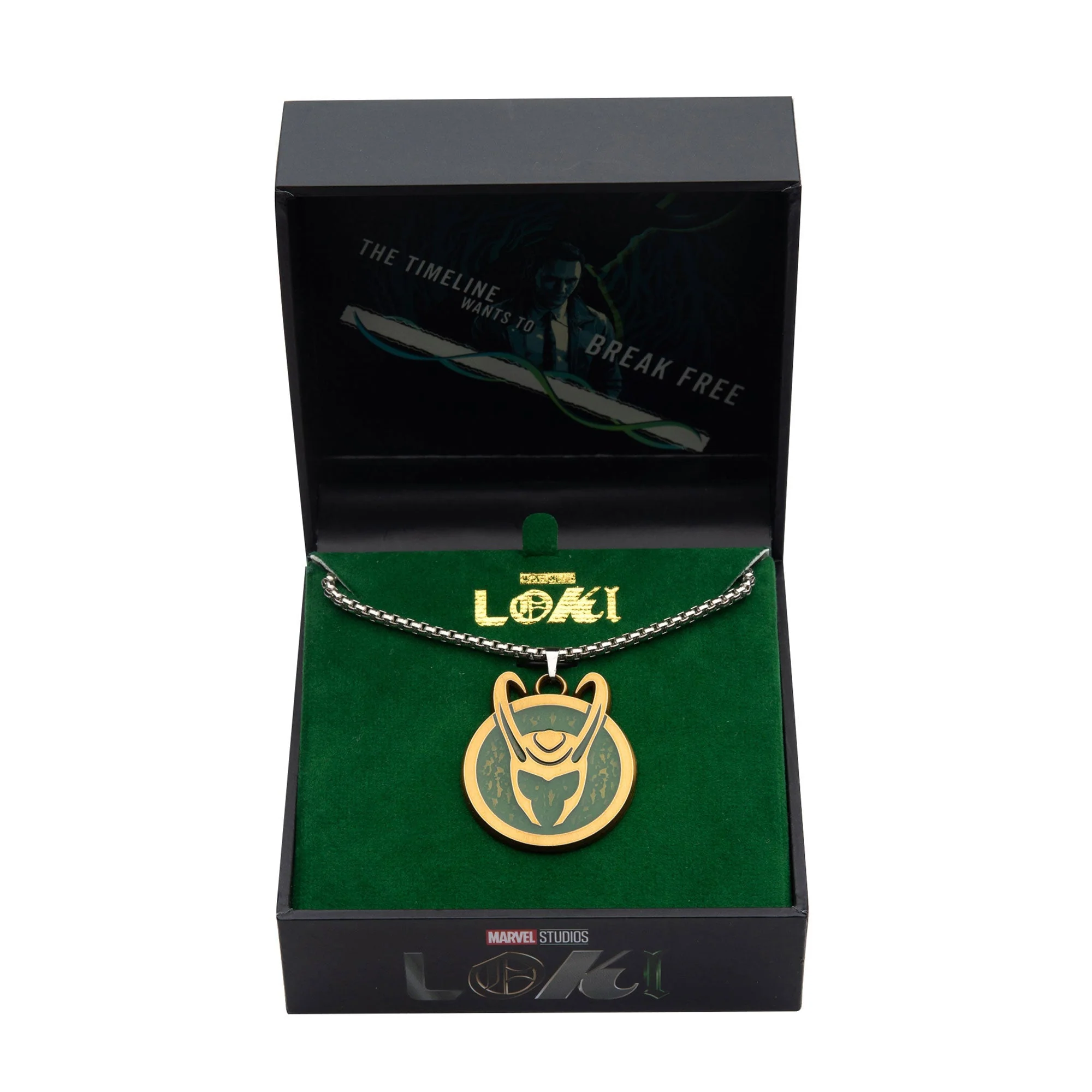 Marvel LOKI Helmet Medallion Symbol Necklace - Image 4