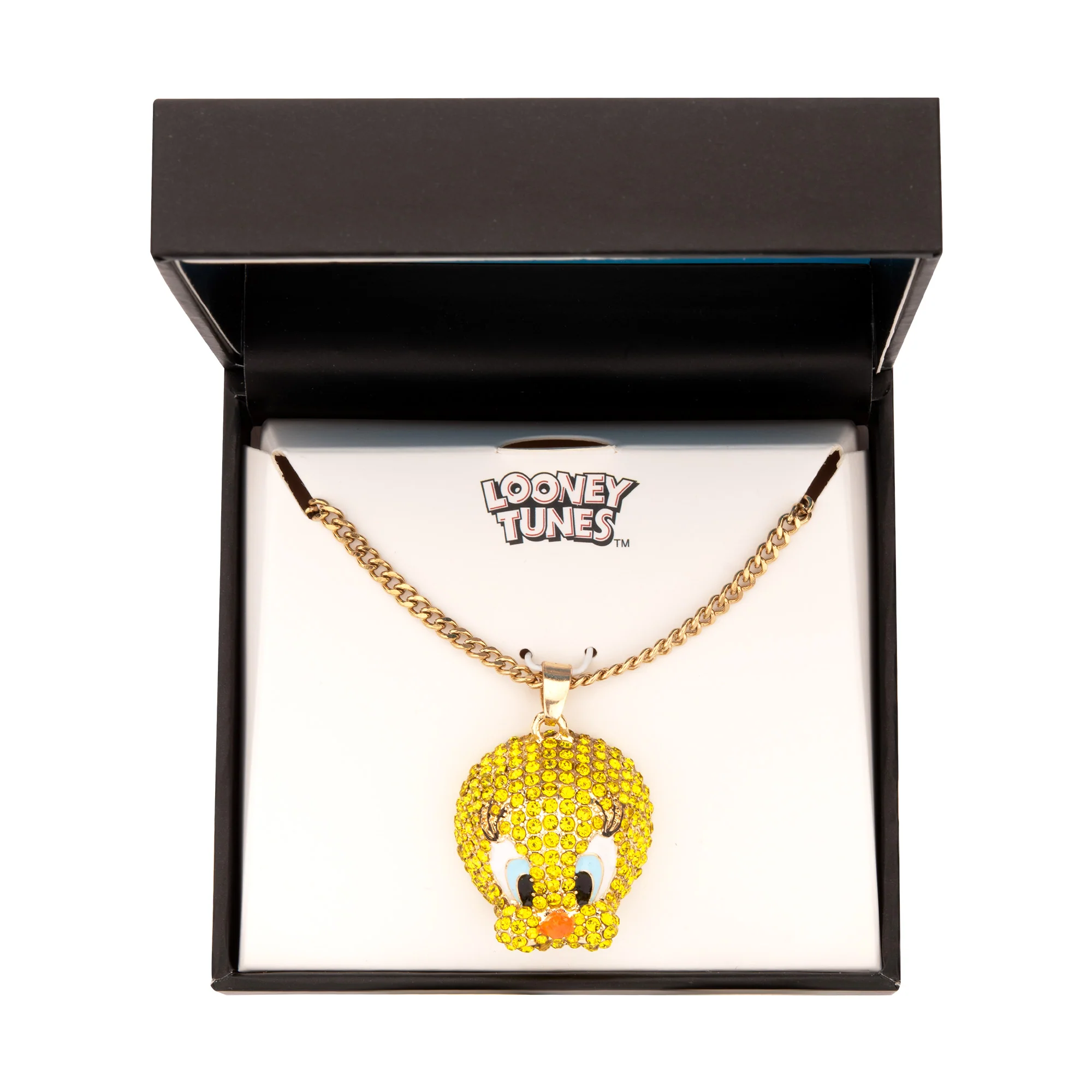 Looney Tunes Tweety Bird Gold Plated Bling Pendant Necklace - Image 2