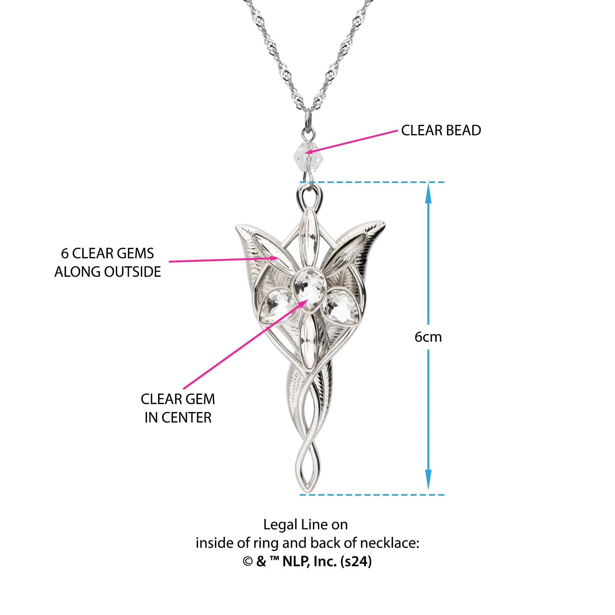 The Lord of the Rings Arwen's Evenstar Pendant Necklace - Image 3