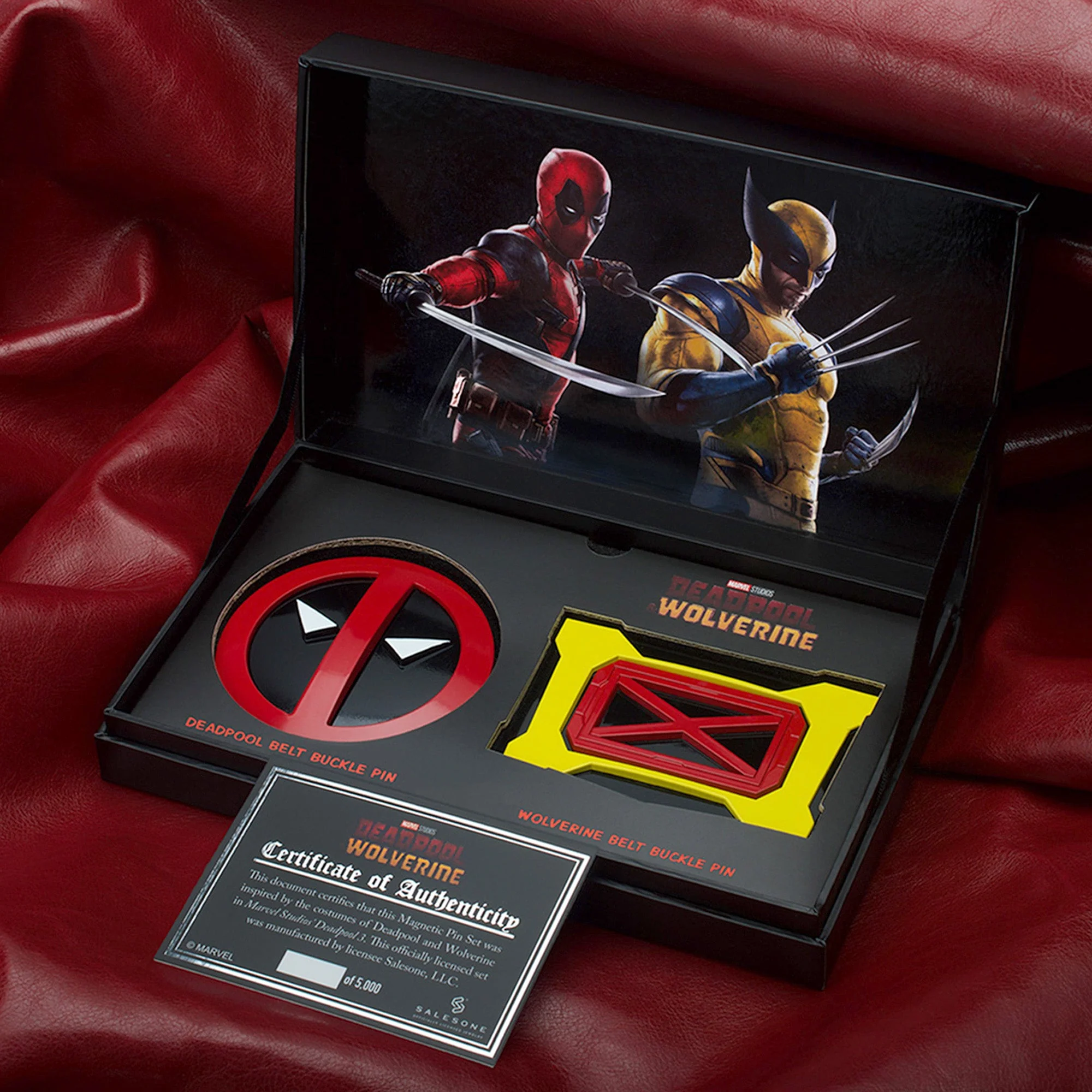 Marvel Deadpool and Wolverine Belt Icon Oversized Pin Set