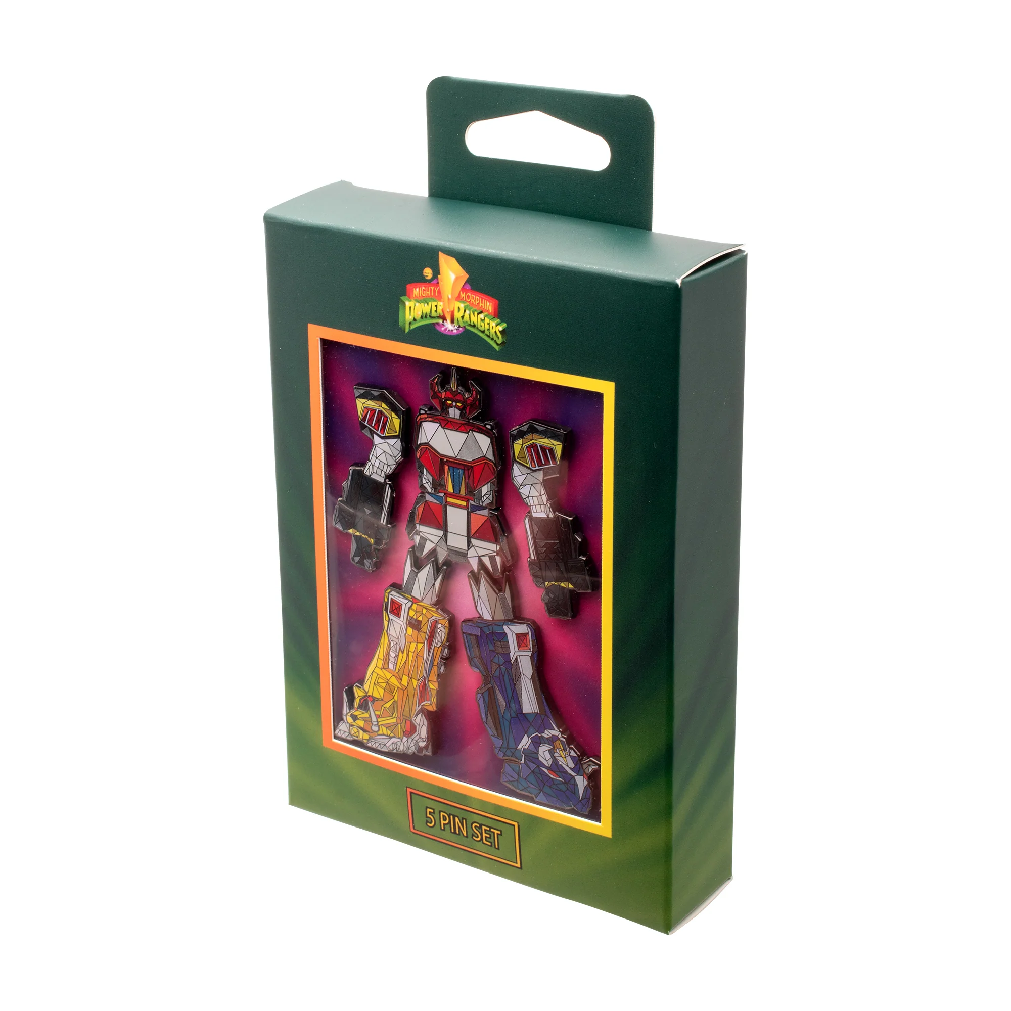 Mighty Morphin Power Rangers Dino Megazord Five Piece Pin Set - Image 4
