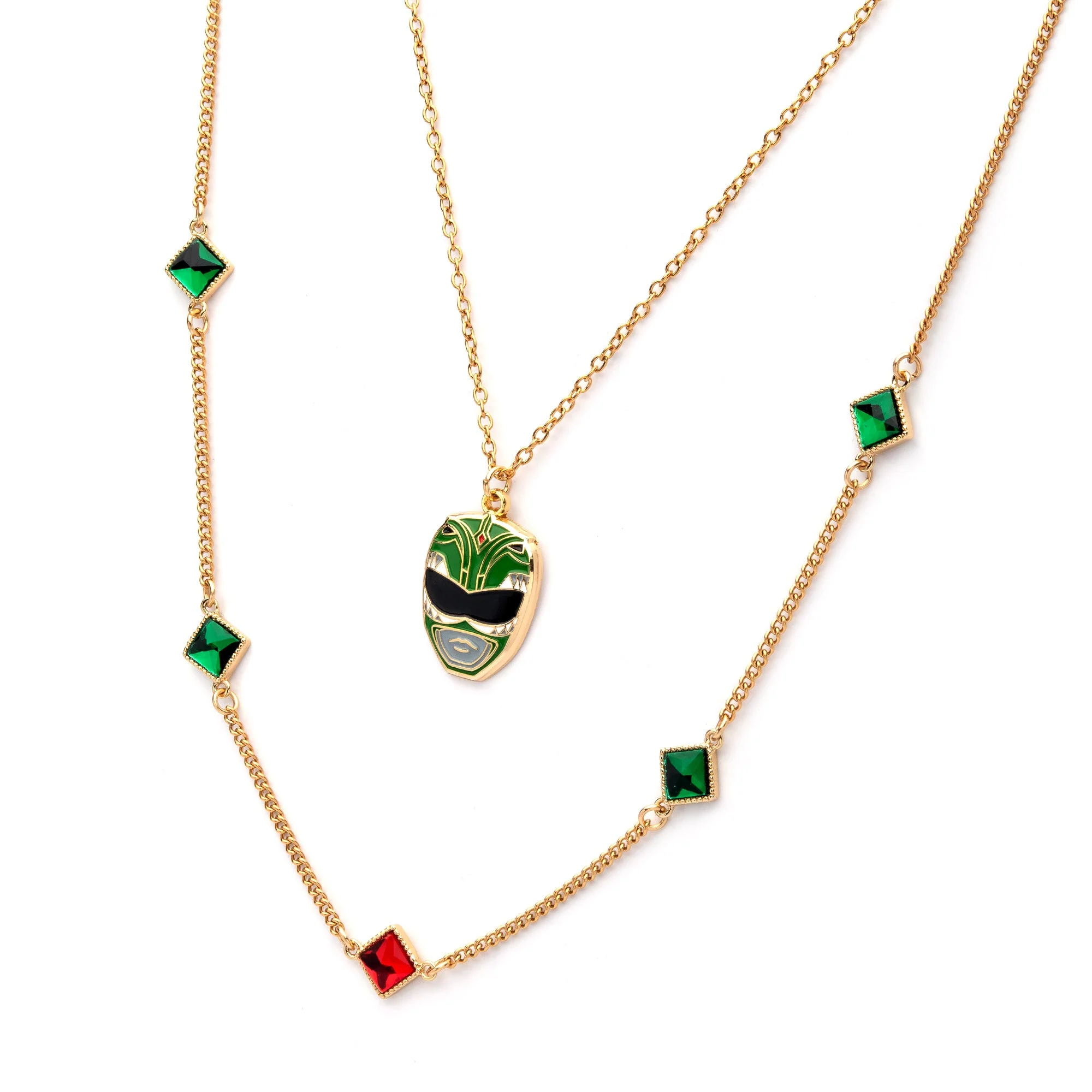 Mighty Morphin Power Rangers Green Gem Ranger Necklace Set - Image 4