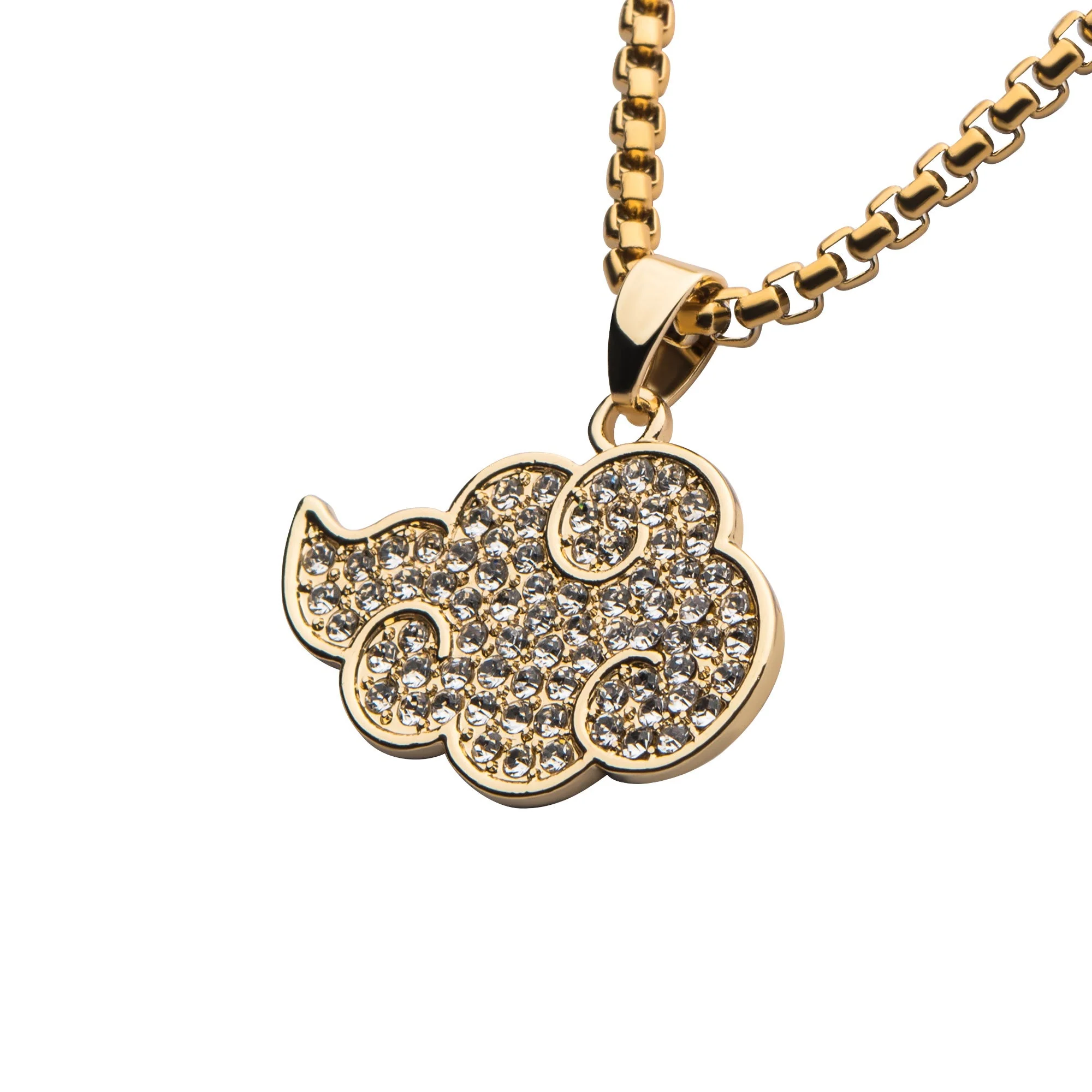 Naruto Shippuden Akatsuki Cloud Symbol Cubic Zirconia Necklace - Image 4