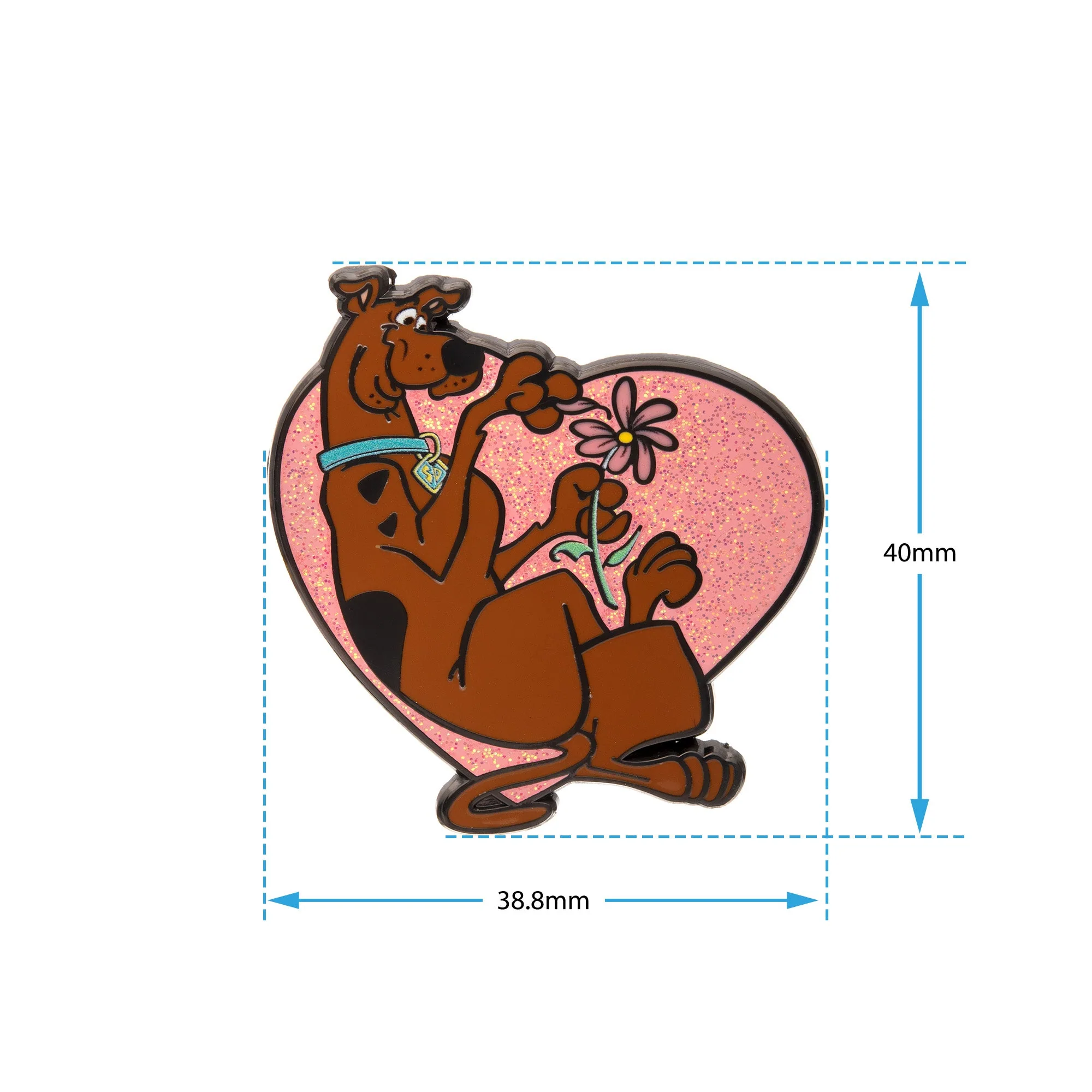 Scooby-Doo Glitter Heart Pin - Image 3