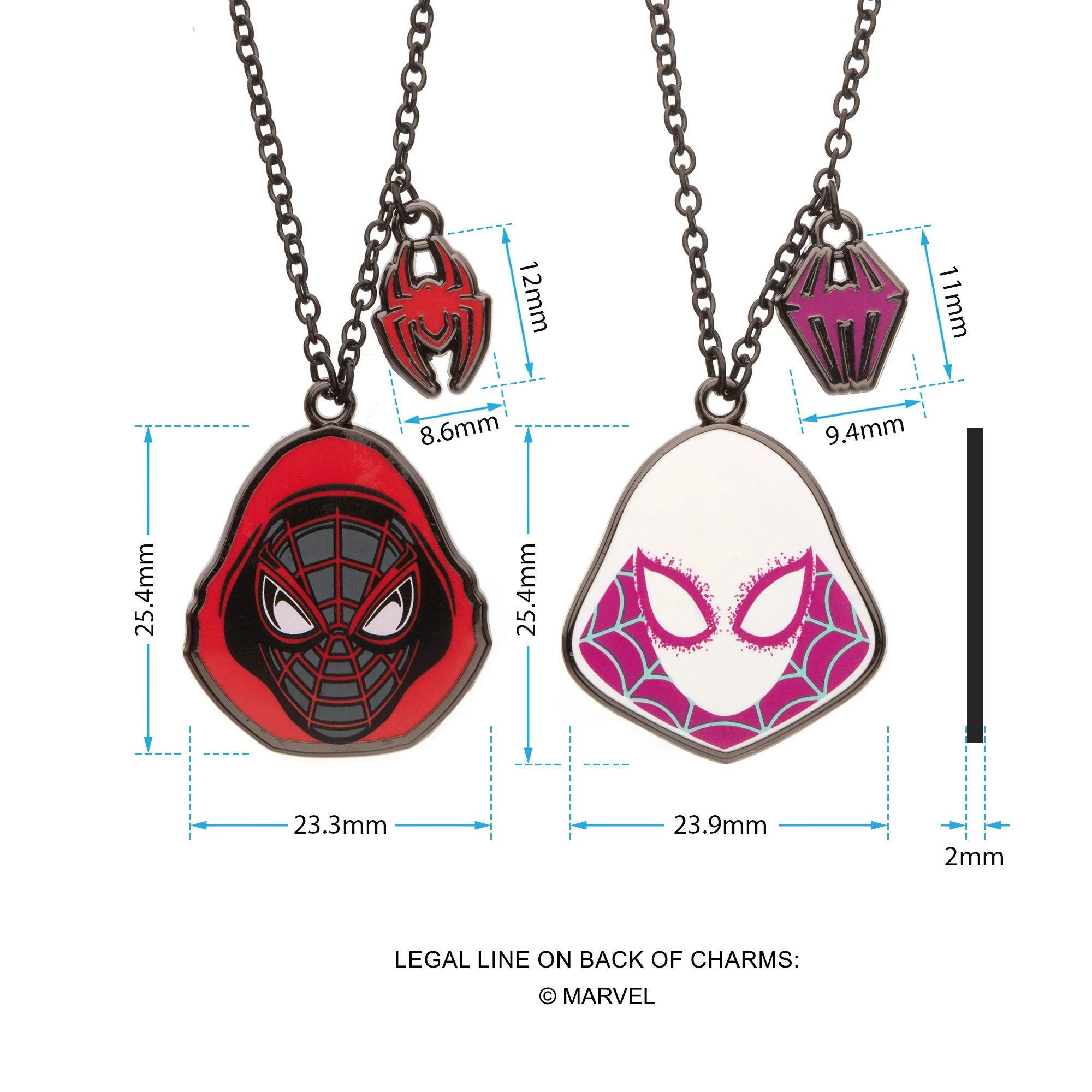 Spider-Man Spider Gwen Besties Necklace Set - Image 3