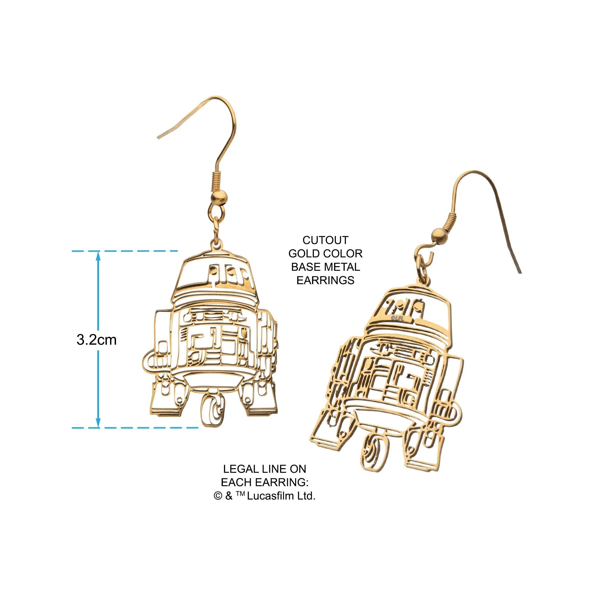 Star Wars Ahsoka Chopper Cut Out Earrings - Image 3