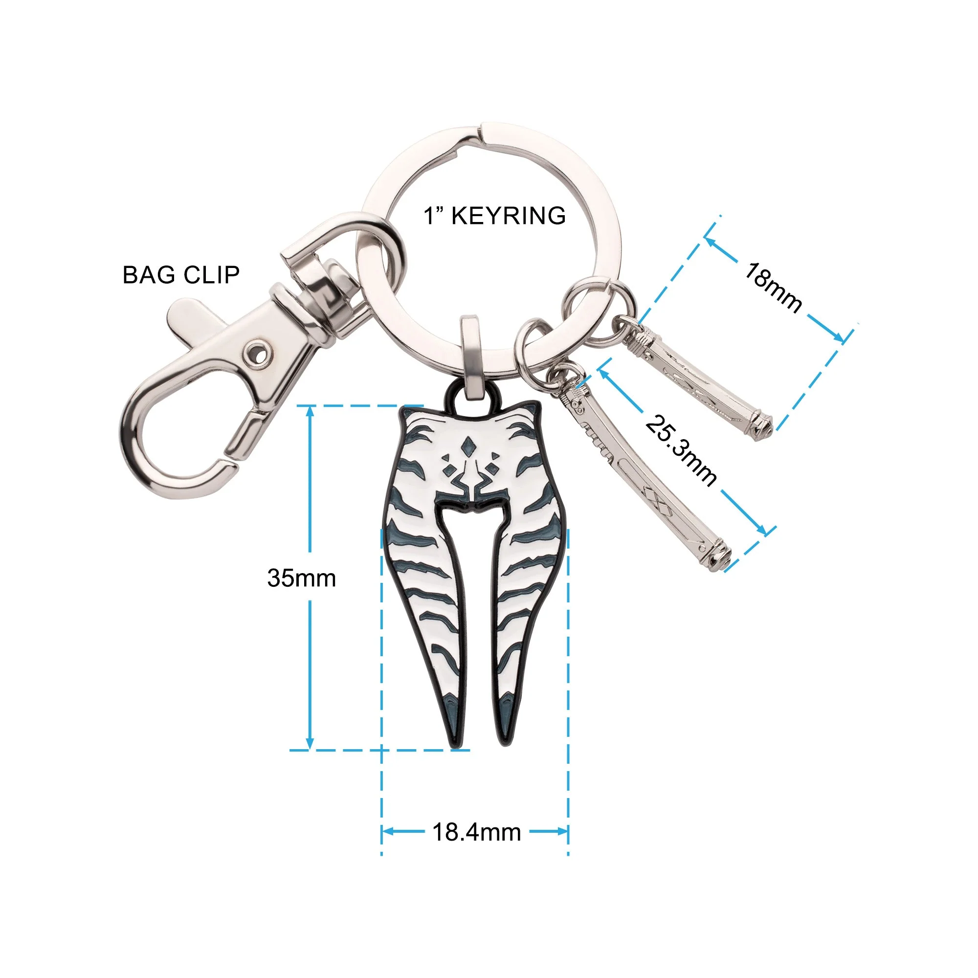 Star Wars Ahsoka Headdress and Charms Keychain - Image 4