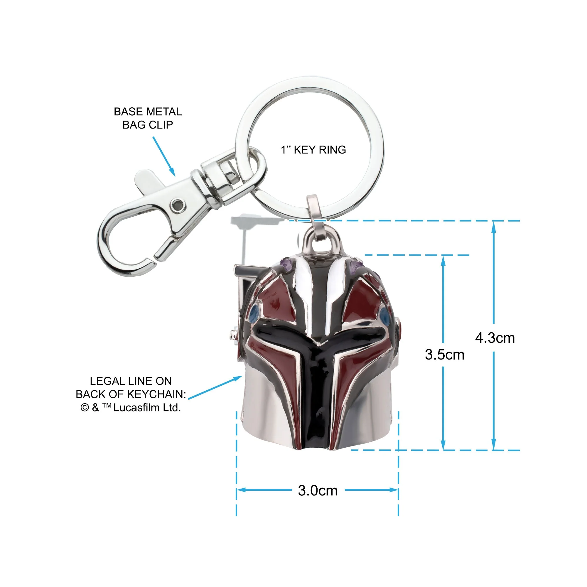 Star Wars Ahsoka Sabine Wren Helmet Keychain - Image 3