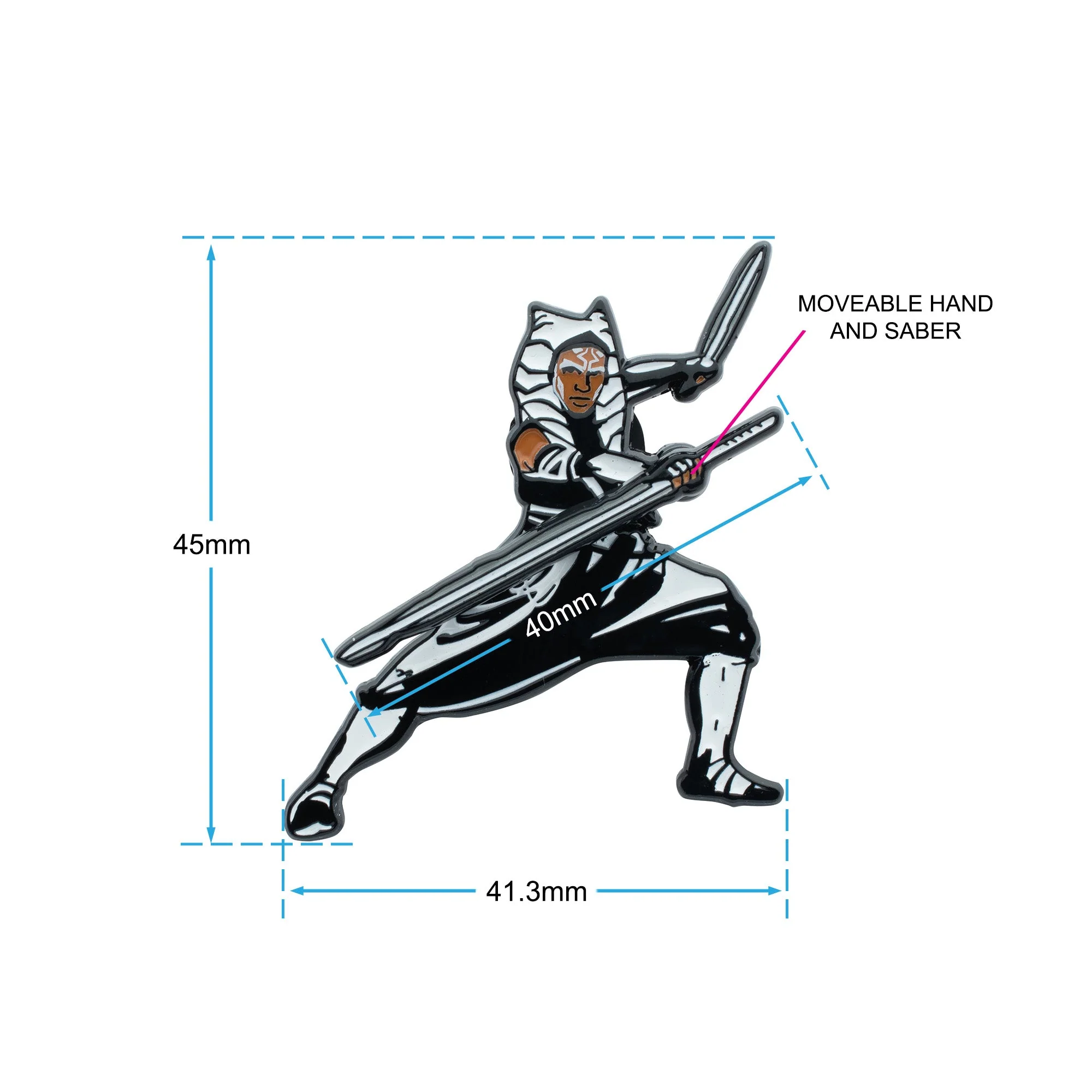 Star Wars Ahsoka Spinning Lightsaber Pin - Image 5