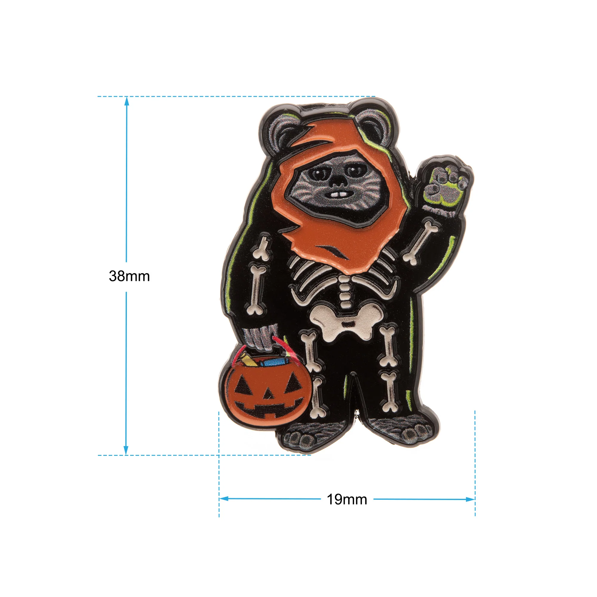 Star Wars Ewok Skeleton Halloween Pin - Image 5