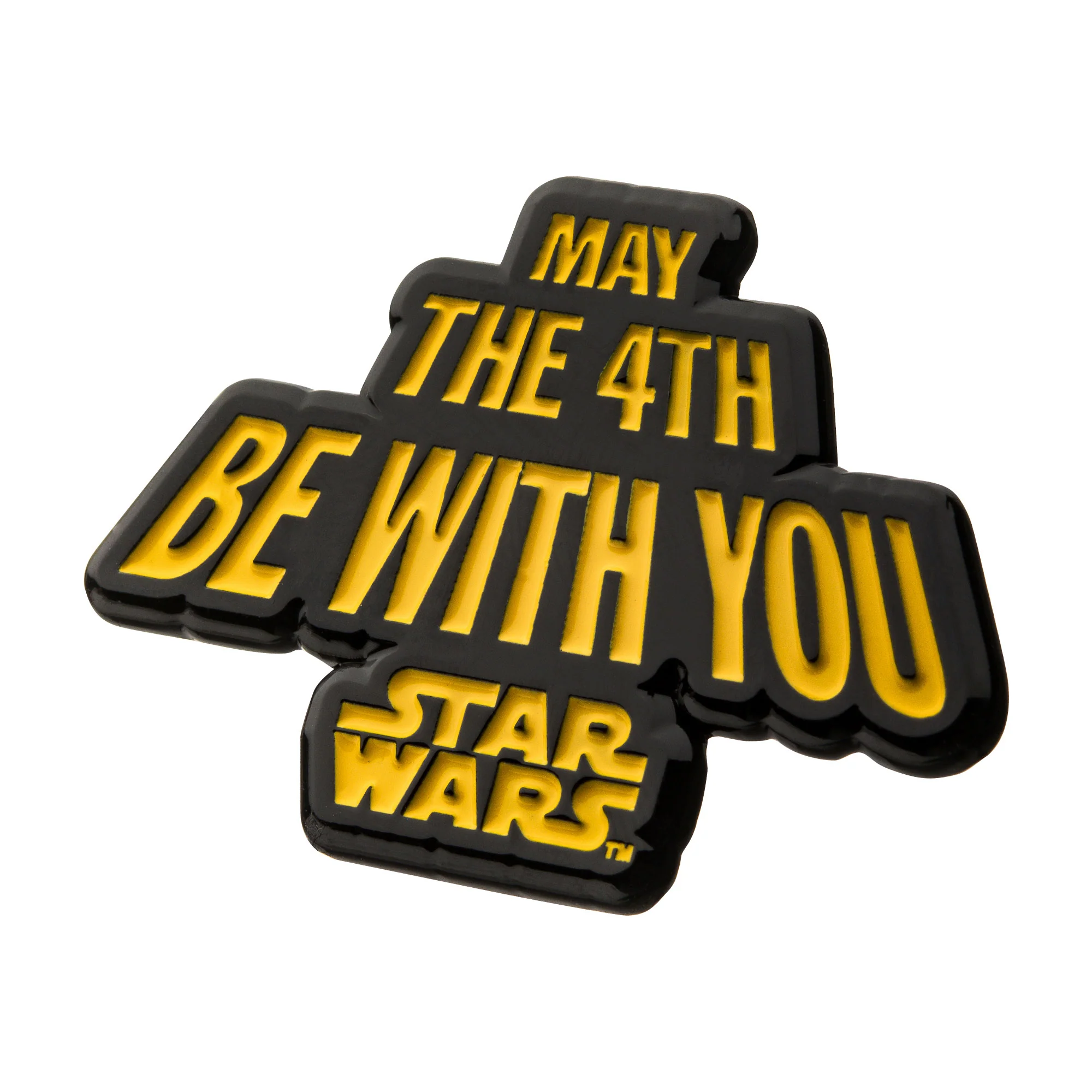 Star Wars May the 4th Be With You Pin (Black with Yellow text) - Image 4