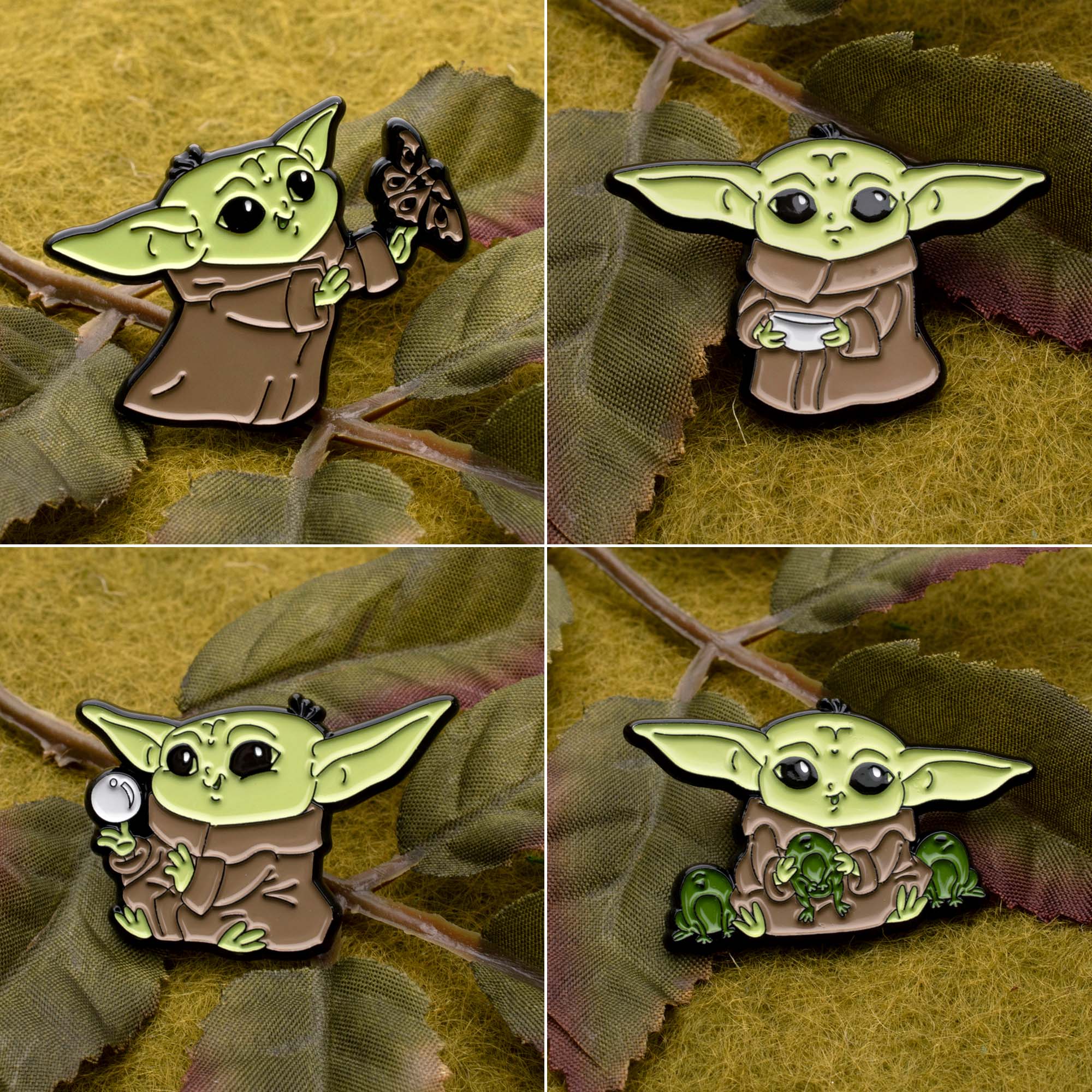 Star Wars The Mandalorian Baby Yodas The Child 4 Enamel Lapel Pin Set - Image 2