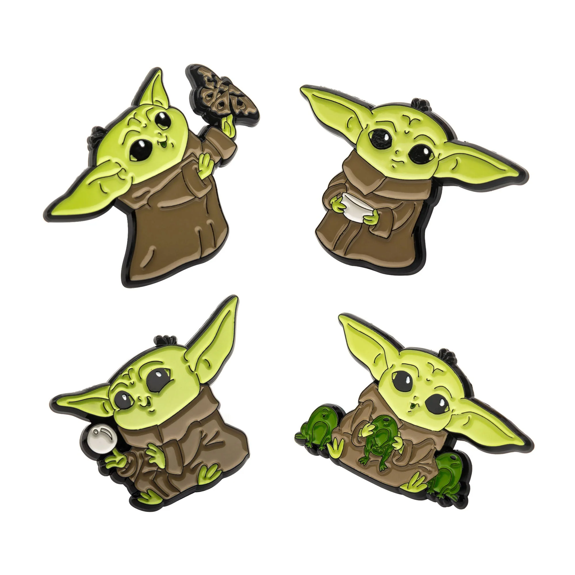 Star Wars The Mandalorian Baby Yodas The Child 4 Enamel Lapel Pin Set - Image 3
