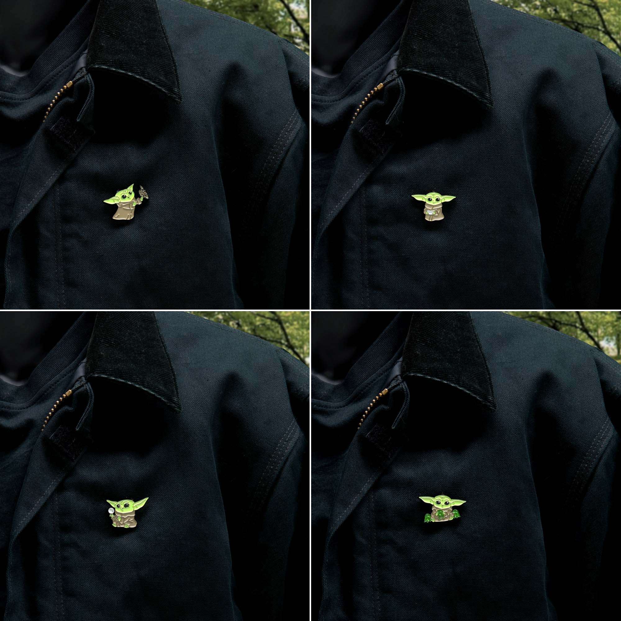 Star Wars The Mandalorian Baby Yodas The Child 4 Enamel Lapel Pin Set - Image 5