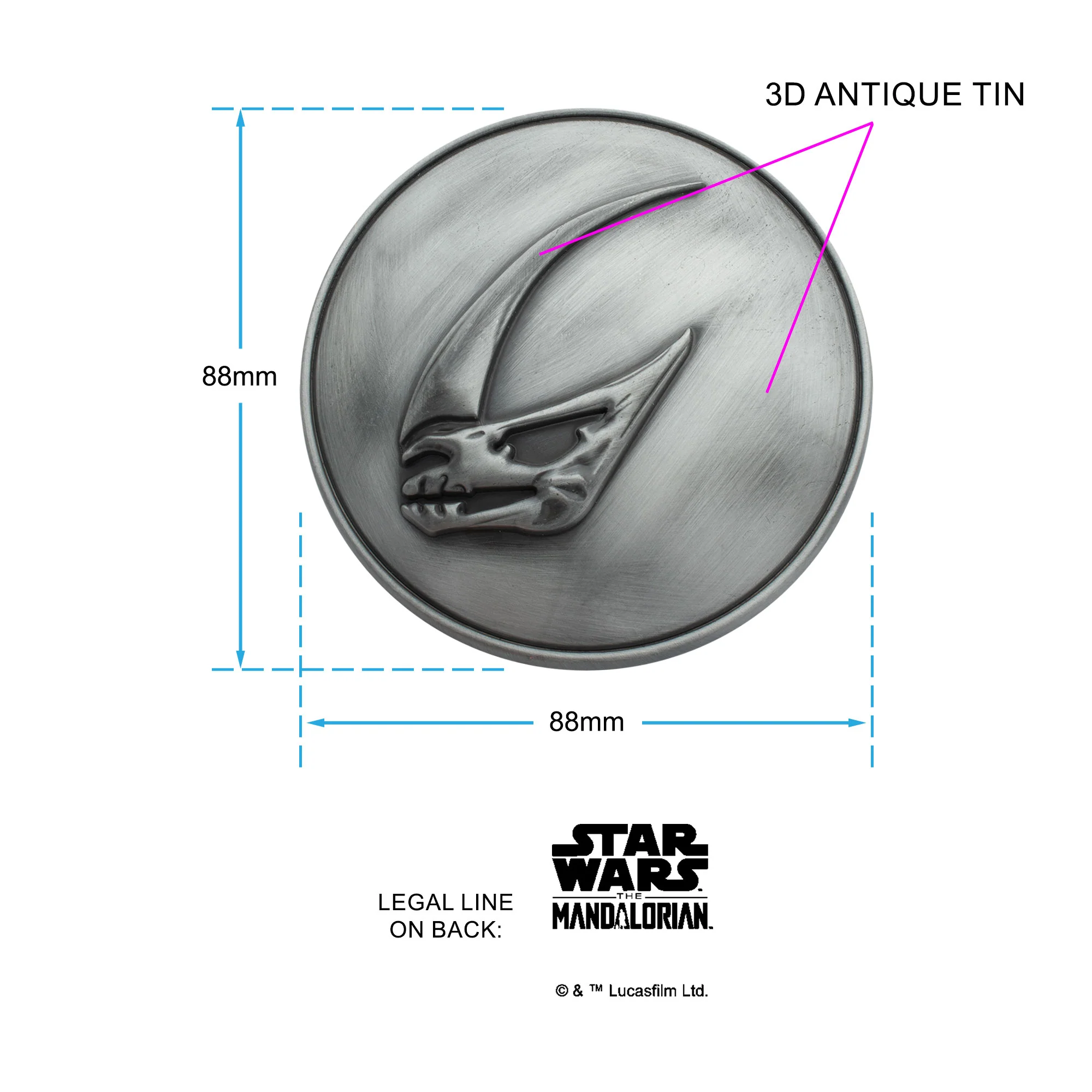 Star Wars : The Mandalorian Grogu Chestplate Pin - Image 6