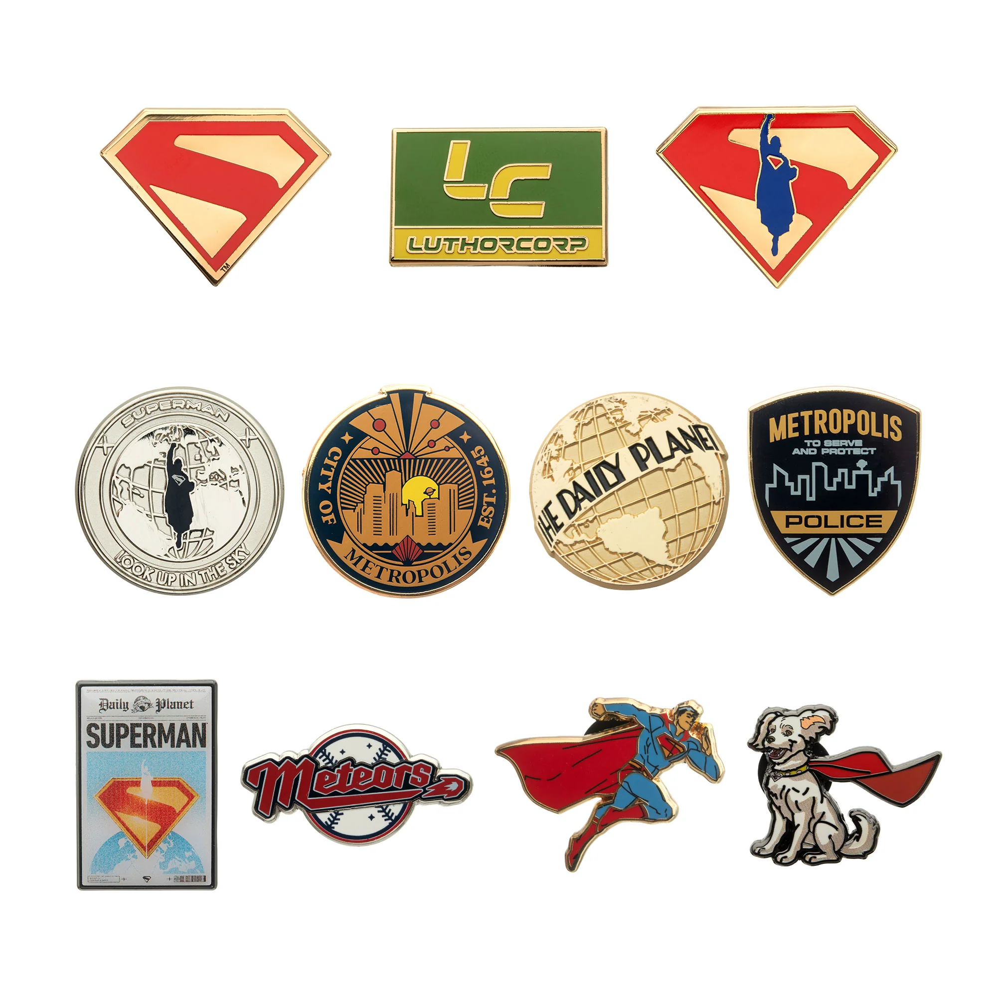 Superman Movie Blind Box Pin – Collectible Surprise Pin with Iconic Logos & Symbols Individual Collectible Pin