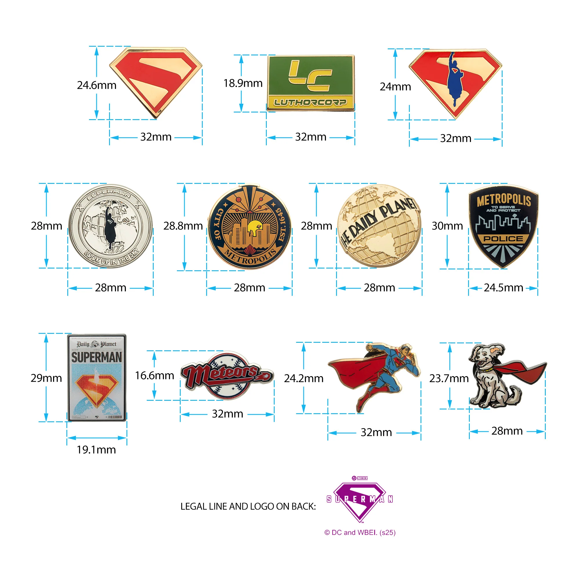Superman Movie Blind Box Pin – Collectible Surprise Pin with Iconic Logos & Symbols Individual Collectible Pin - Image 3