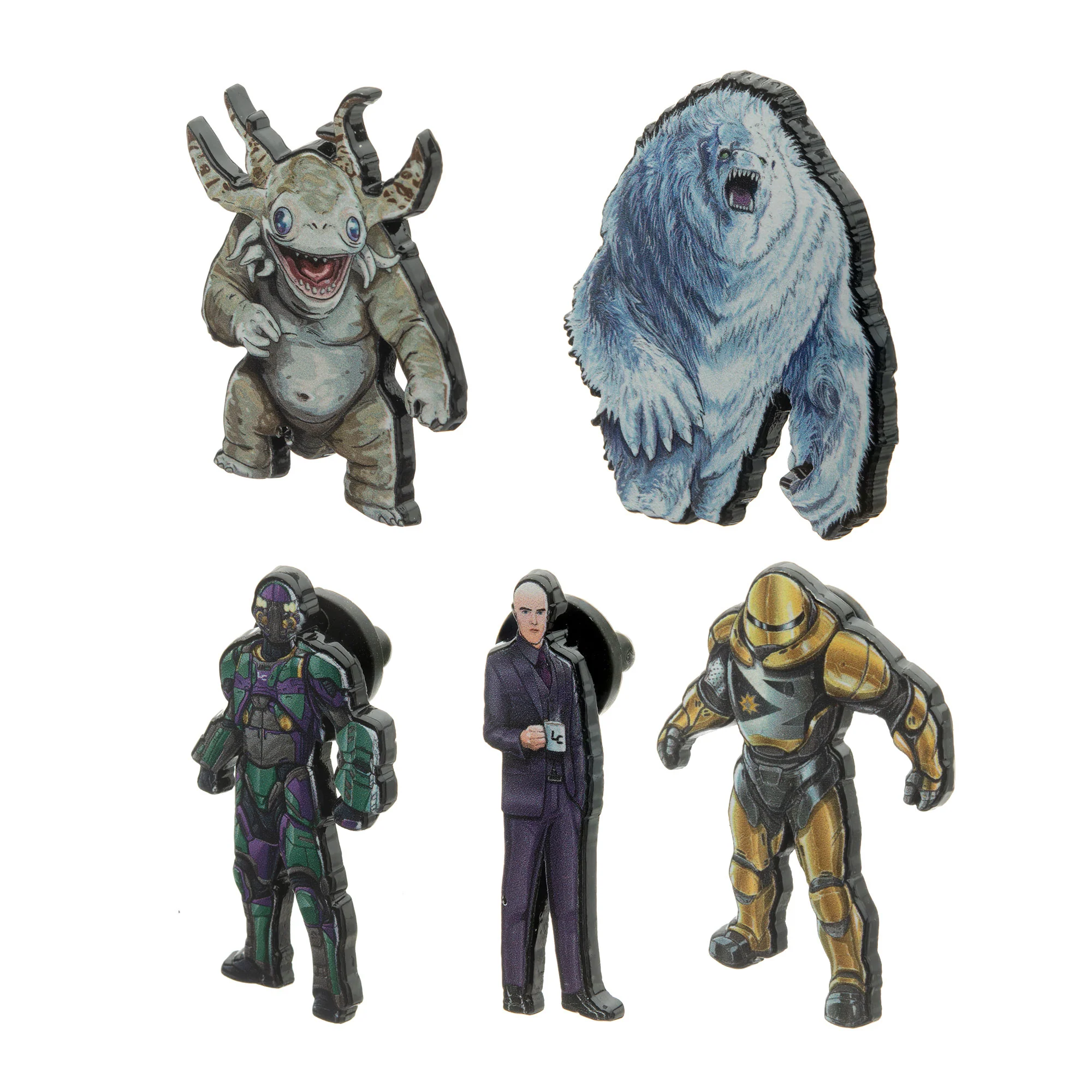Superman Movie Monster and Villain Pin Set – 5-Piece Collectible Jewelry - Image 4