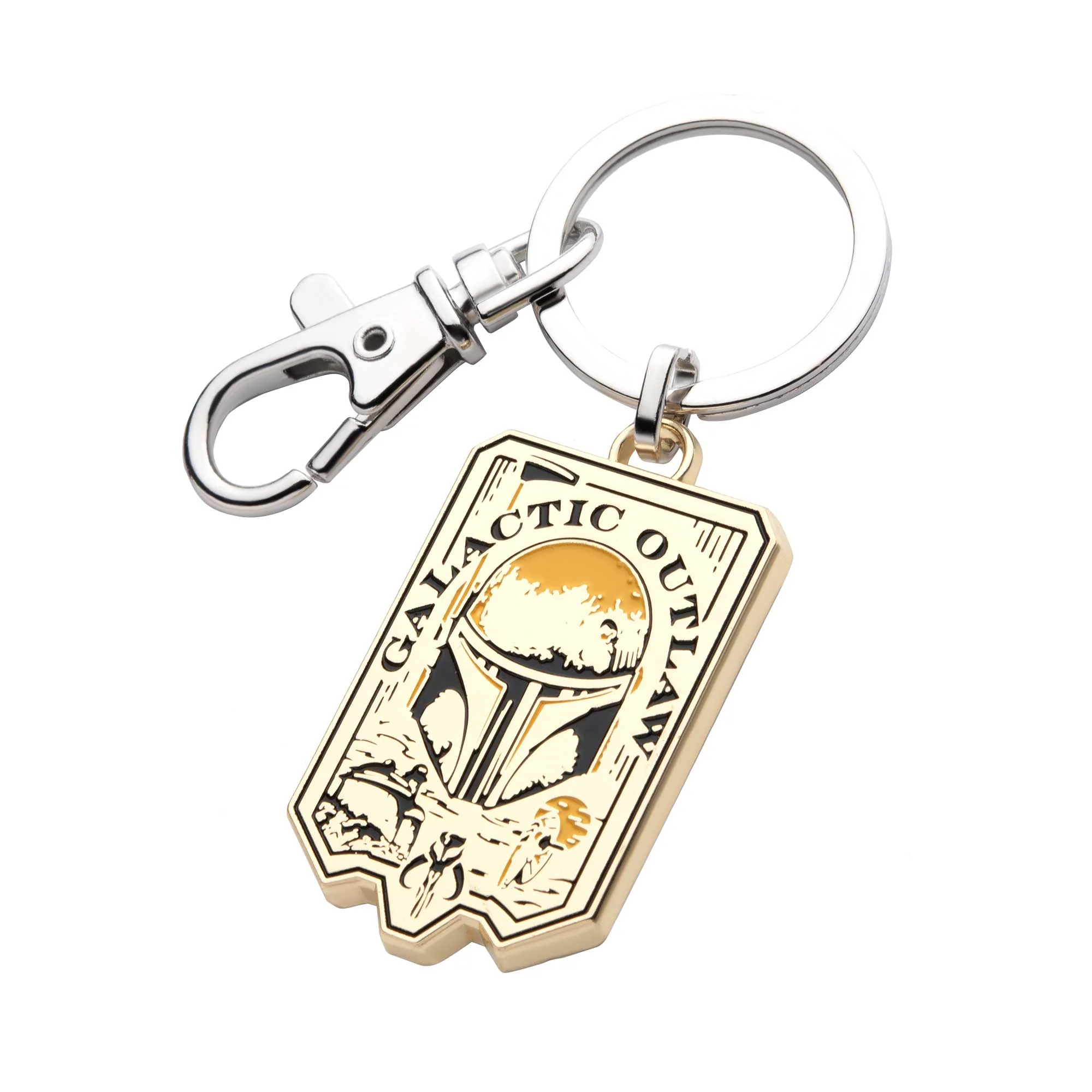 Star Wars Boba Fett Galactic Outlaw Badge Keychain - Image 2