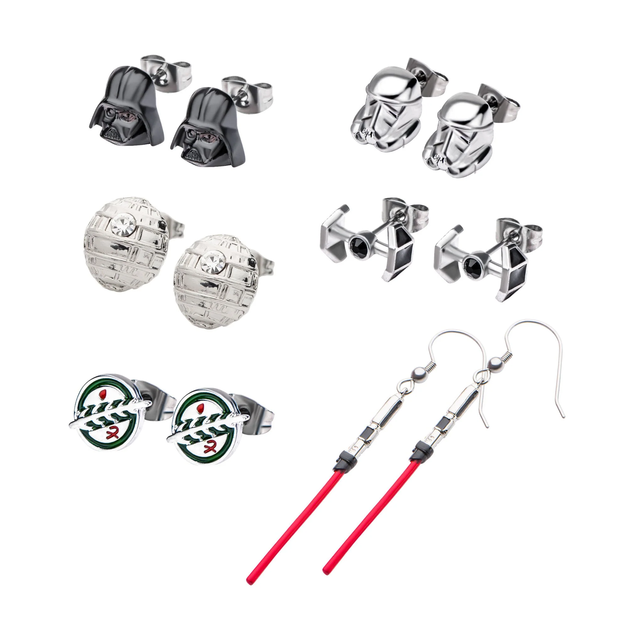 Star Wars Dangle Charm Stud Earrings Set - Image 3