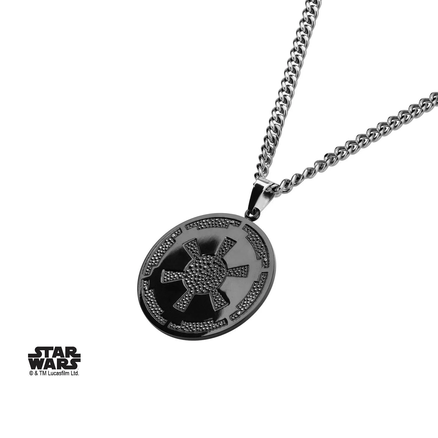 Star Wars Galactic Empire Symbol Gun Metal Small Pendant Necklace - Image 2